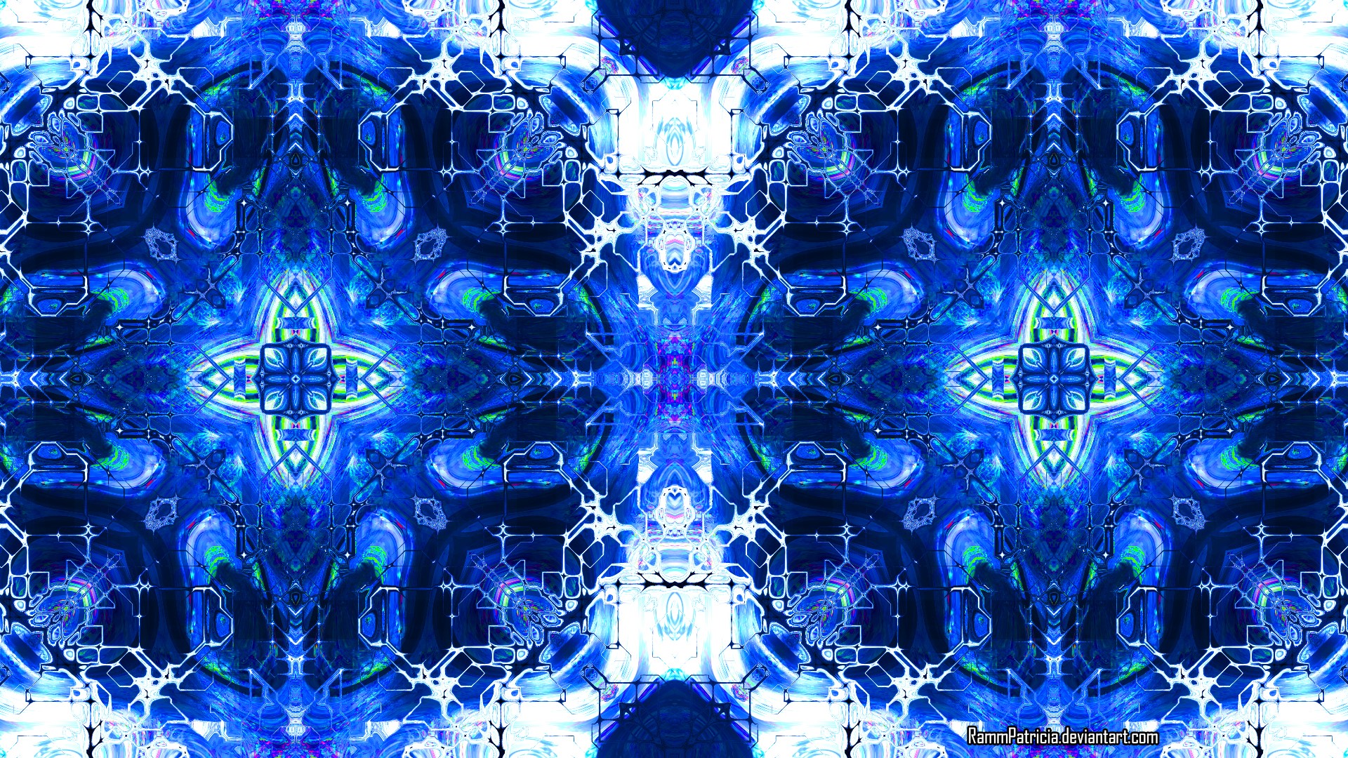 Abstract digital art kaleidoscope by RammPatricia HD Wallpaper