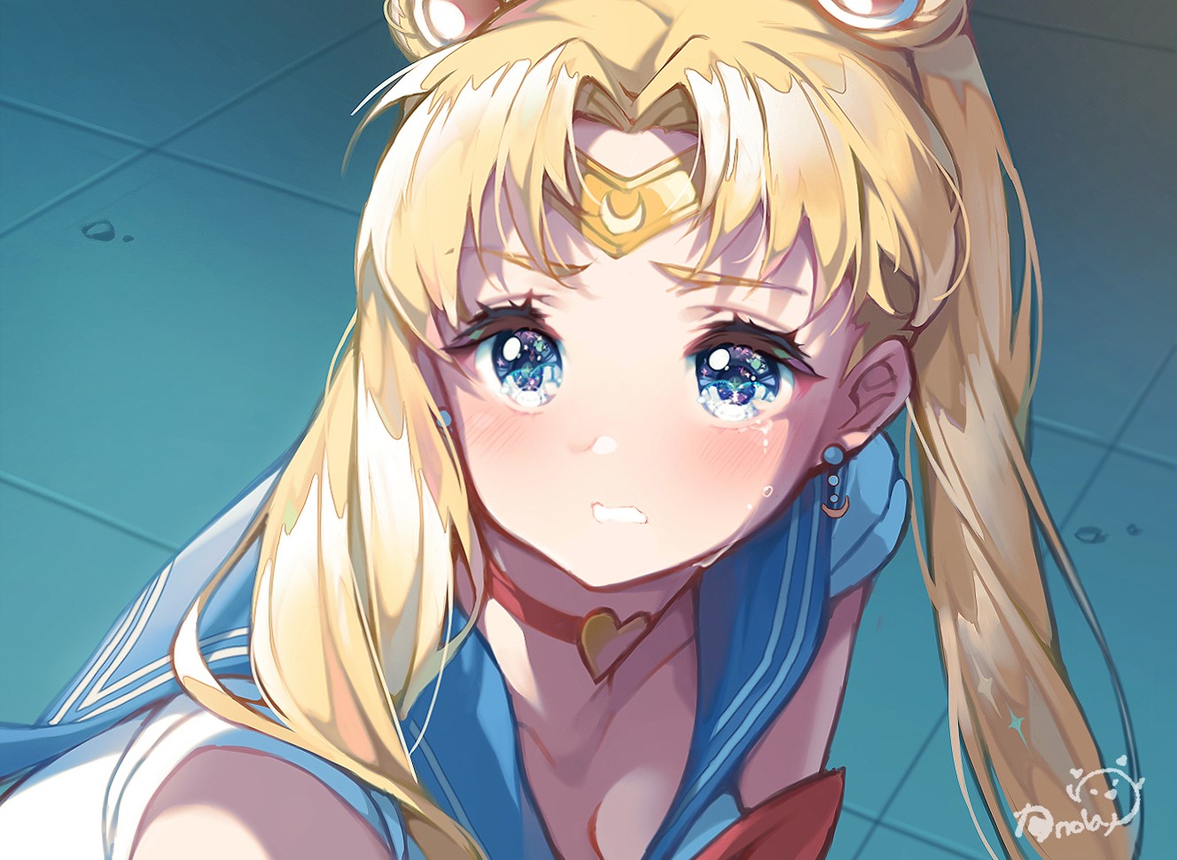 Sailor Moon crying, anime artwork HD Wallpaper