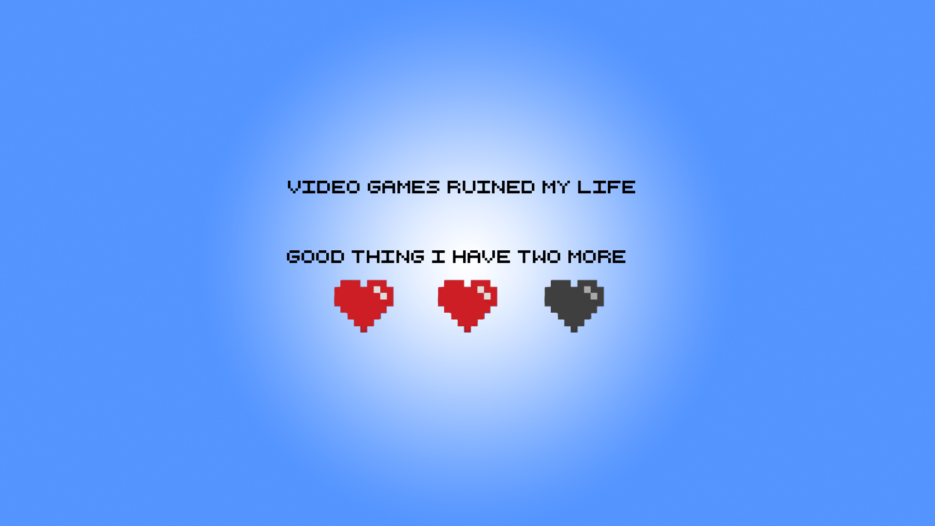Video games ruined my life pixel art quote HD Wallpaper