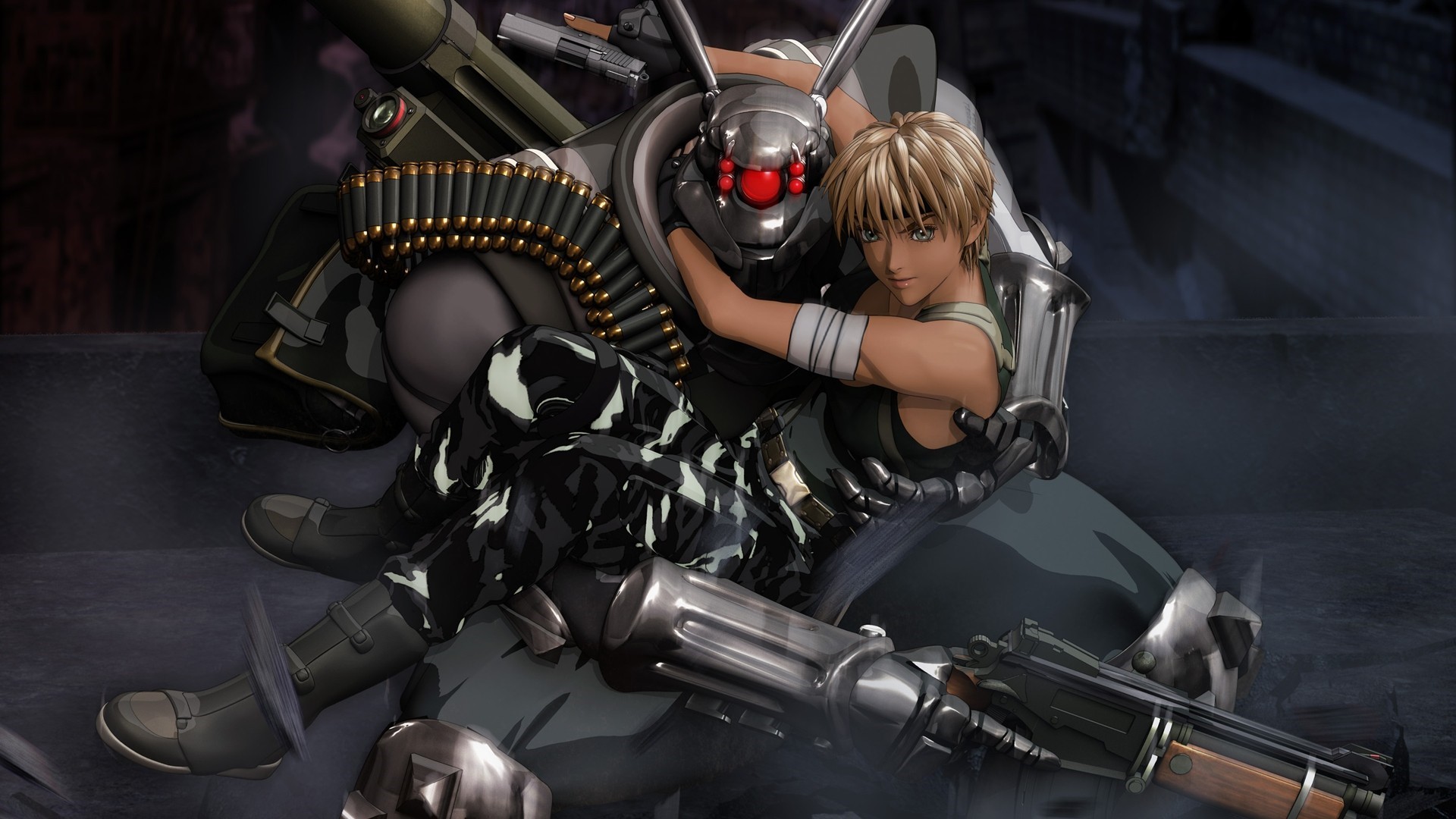 Deunan Knute and Briareos from Appleseed HD Wallpaper