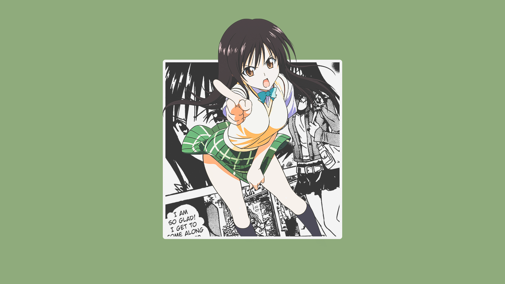 Kotegawa Yui from To Love-ru lifting her skirt HD Wallpaper