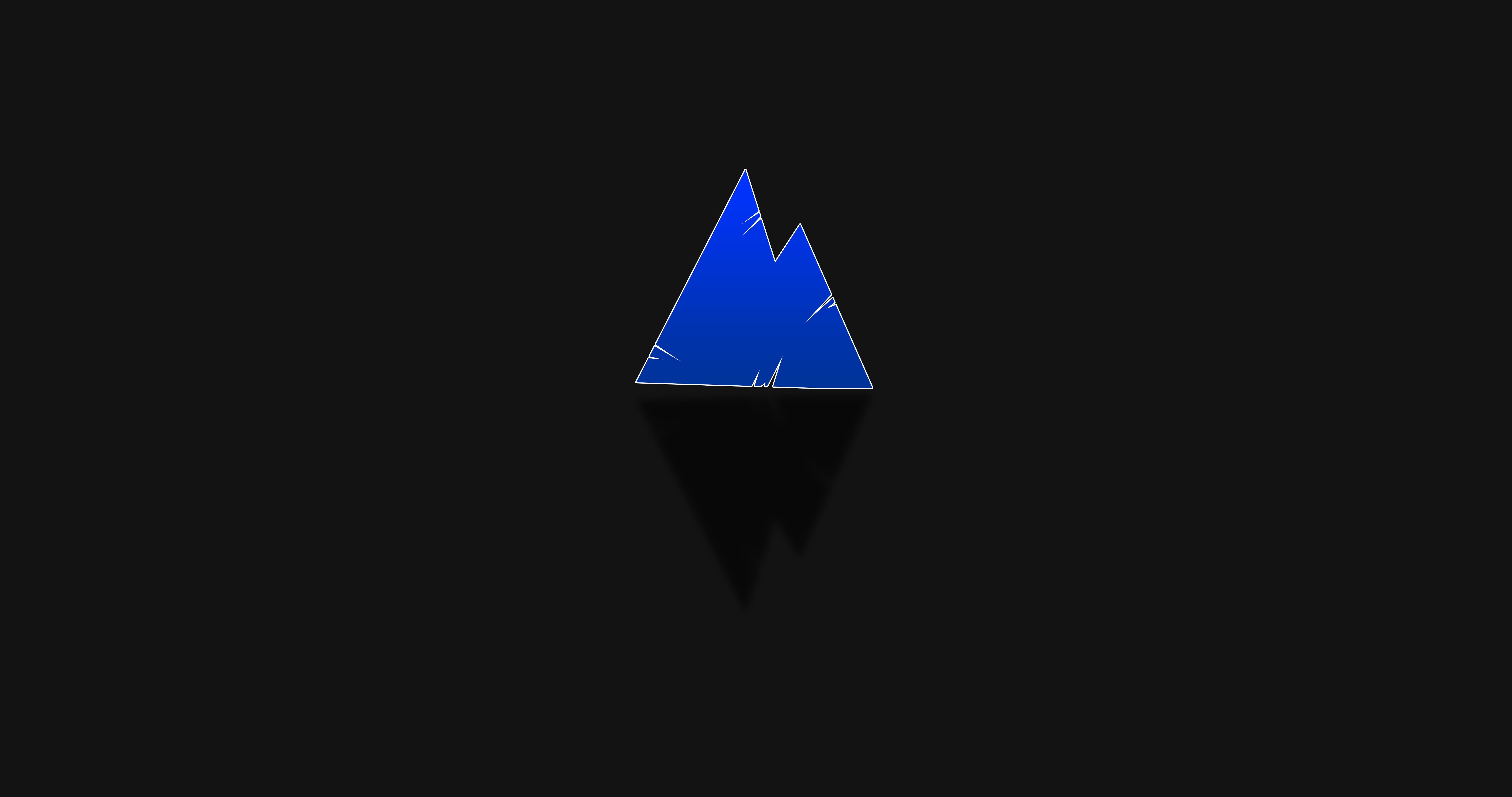Blue mountain logo on black background HD Wallpaper