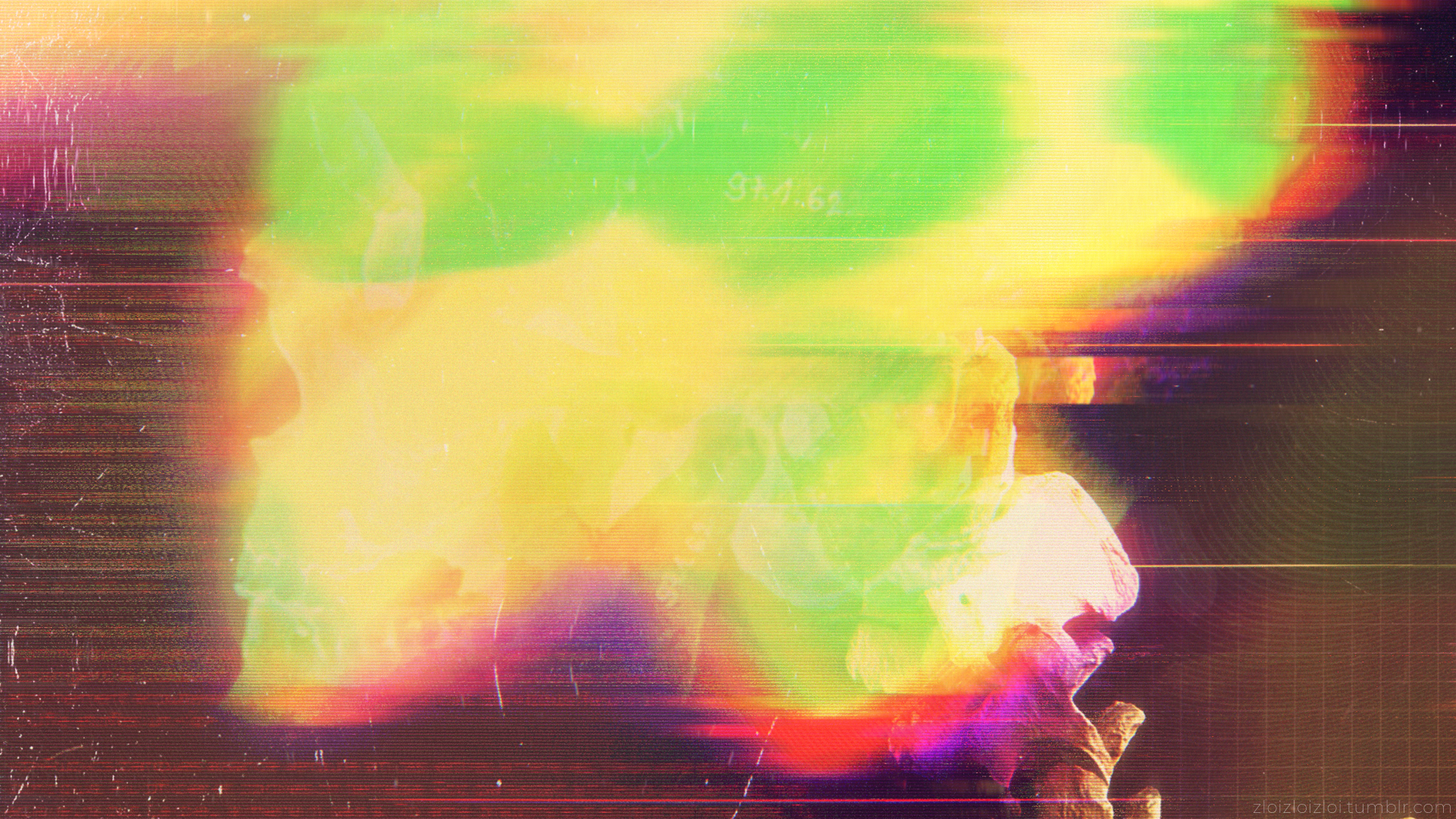 Glitch art abstract skeleton skull HD Wallpaper