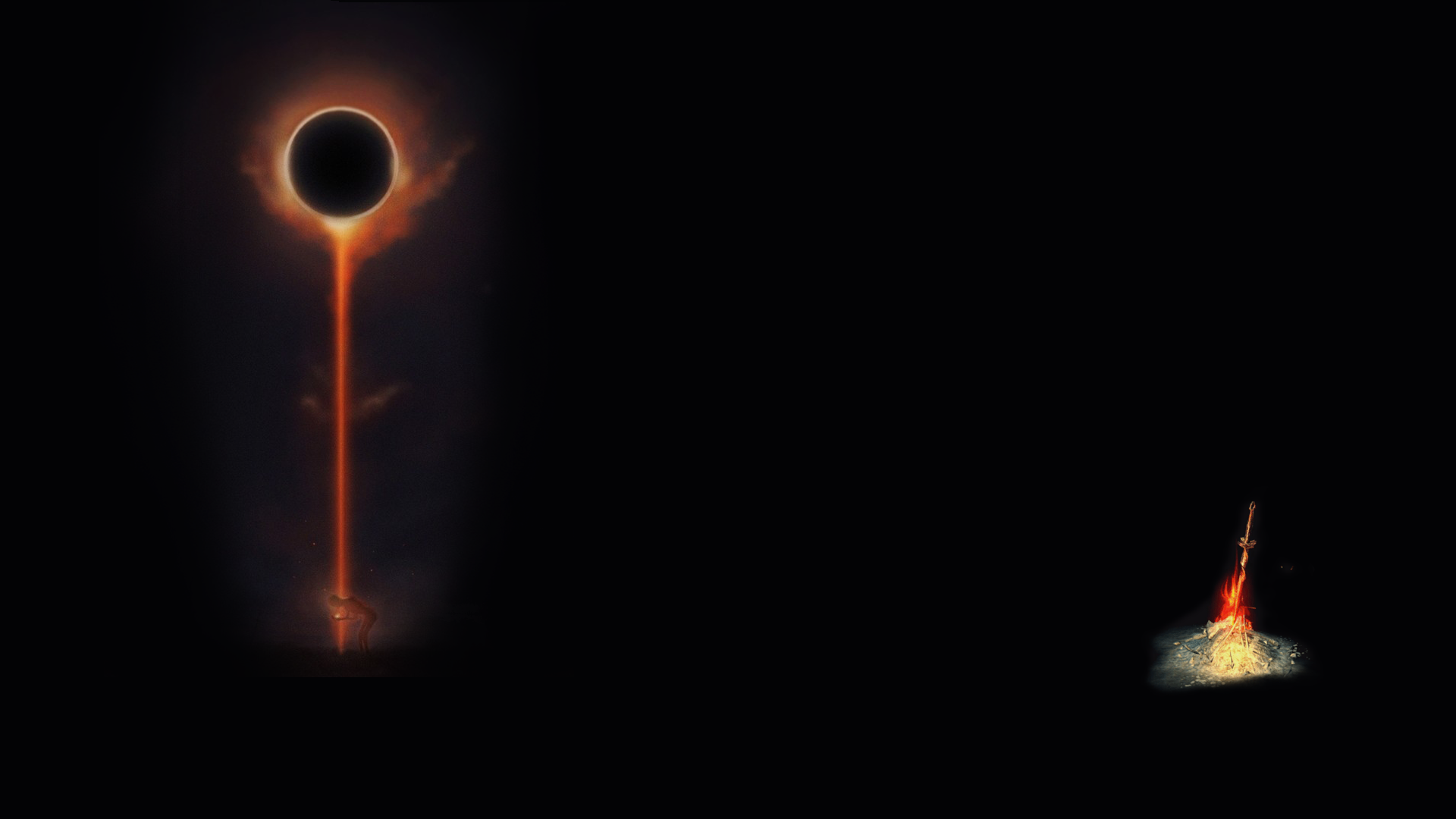 Dark Souls Bonfire and Lordvessel HD Wallpaper