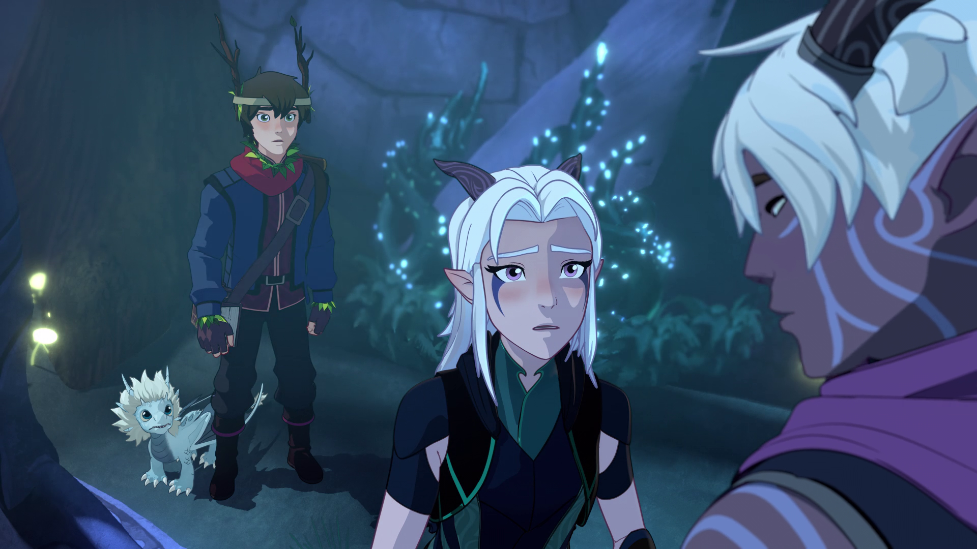 Callum, Rayla, Ethari, and Azymondias from The Dragon Prince HD Wallpaper