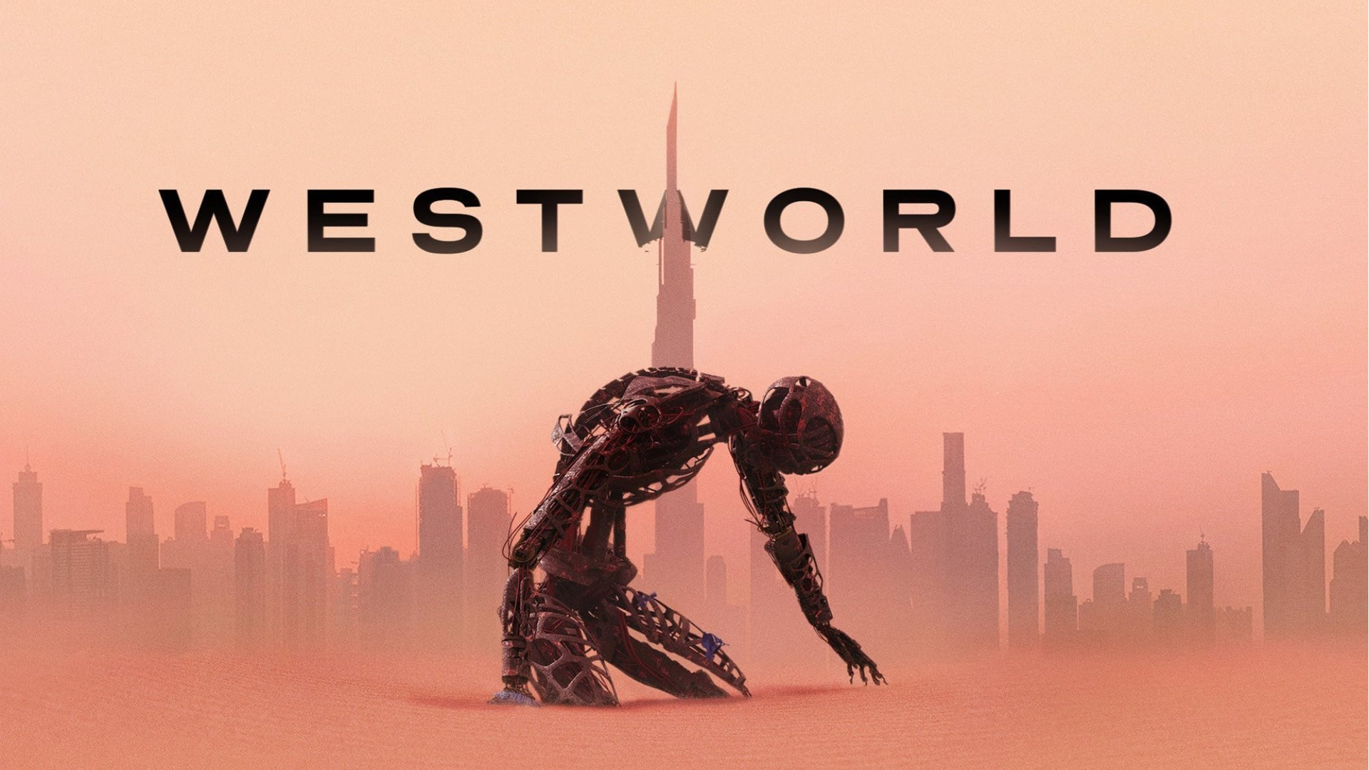 Westworld TV Series Robot in Cityscape HD Wallpaper