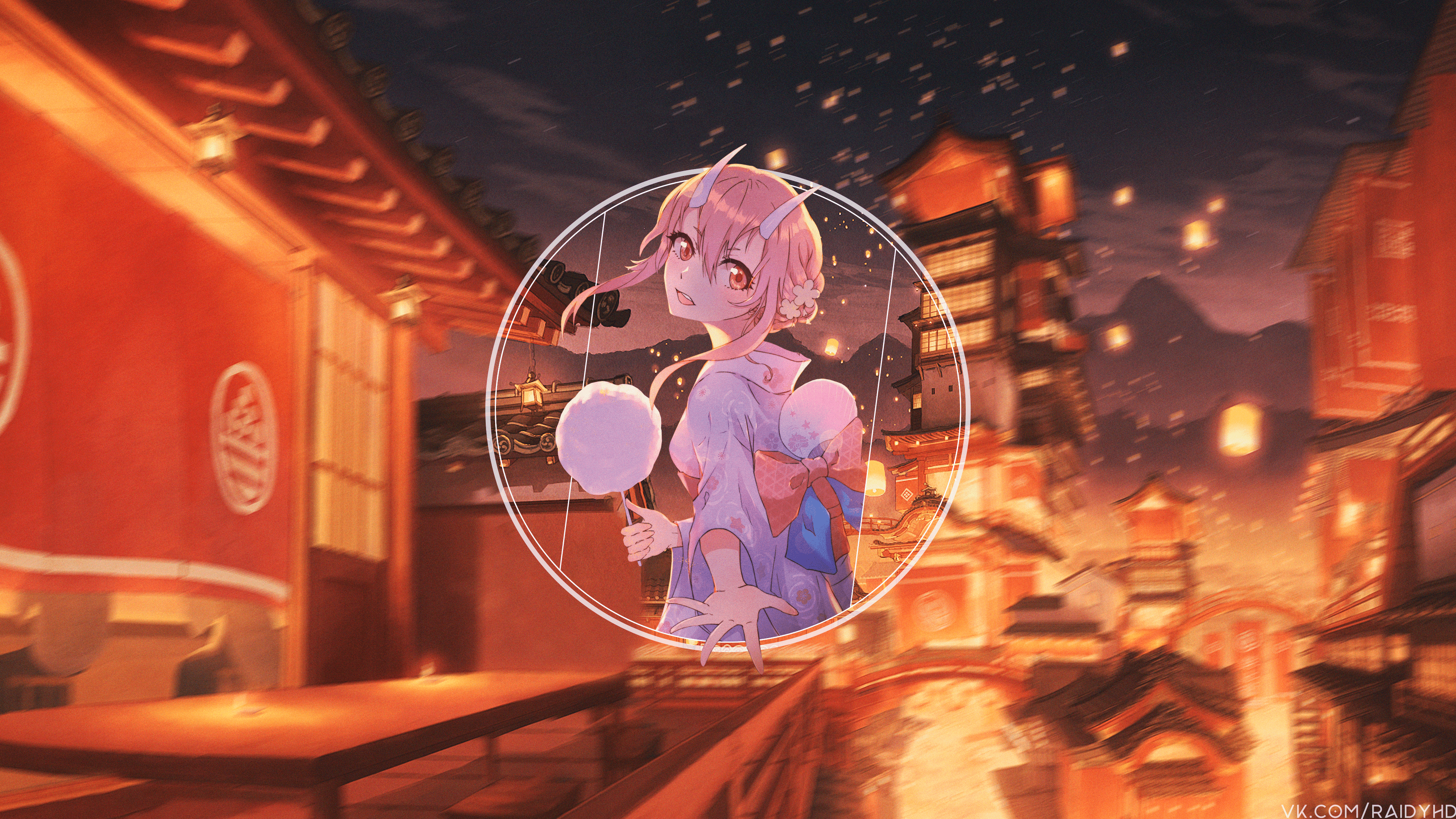 Shuna from Tensei Shitara Slime Datta Ken at a Festival HD Wallpaper