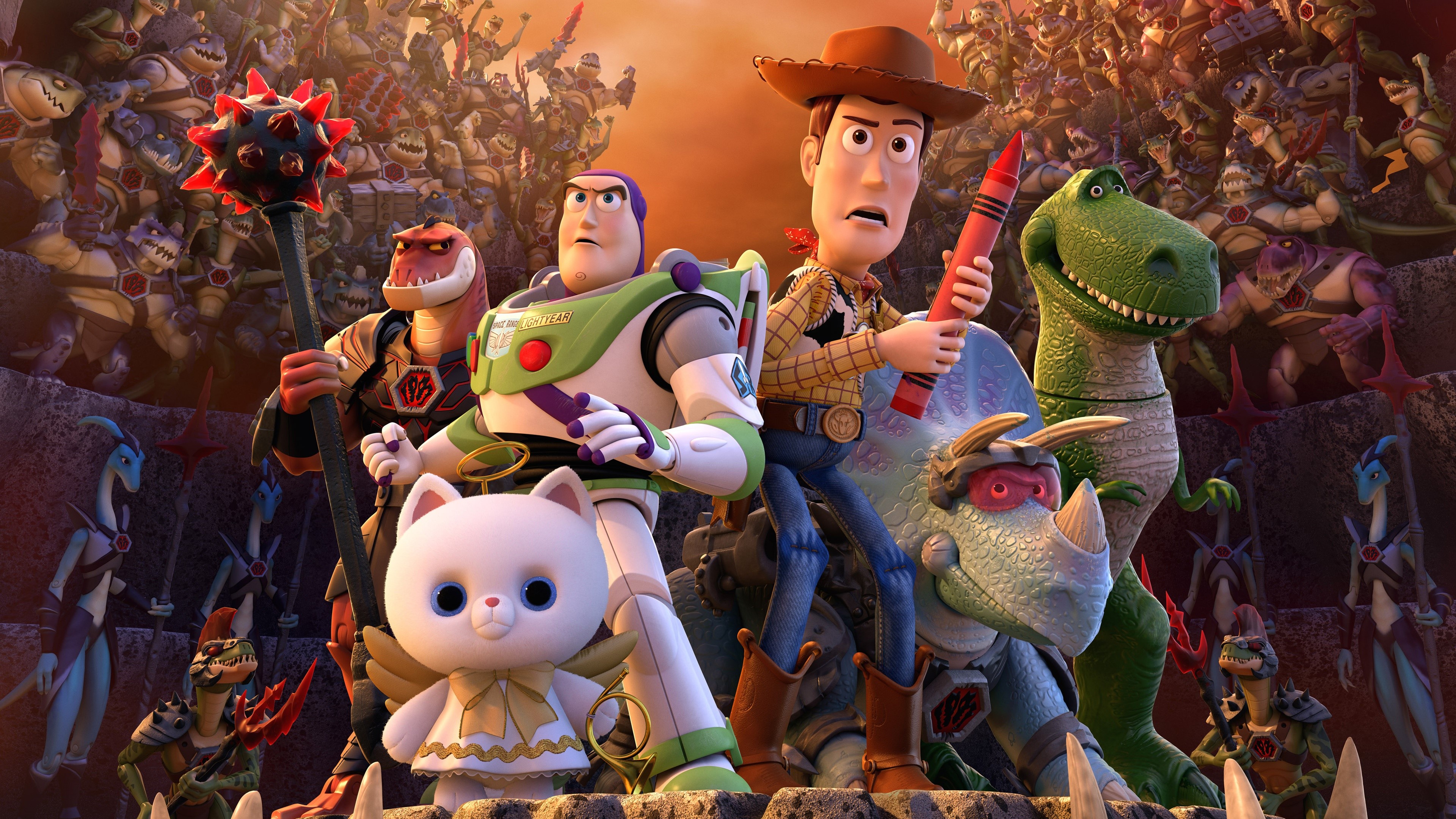 Sheriff Woody and Buzz Lightyear from Toy Story HD Wallpaper
