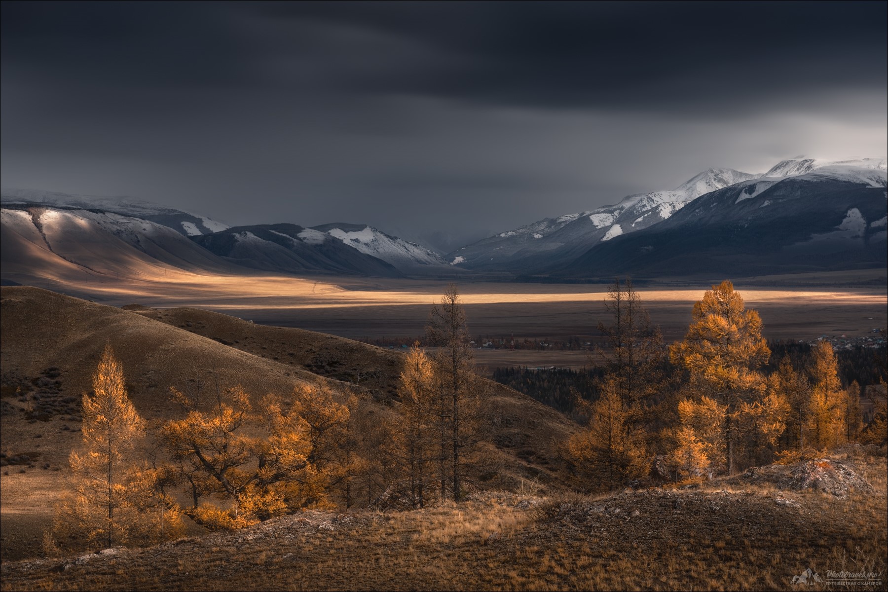 Landscape with mountains and trees by Vlad Sokolovsky HD Wallpaper