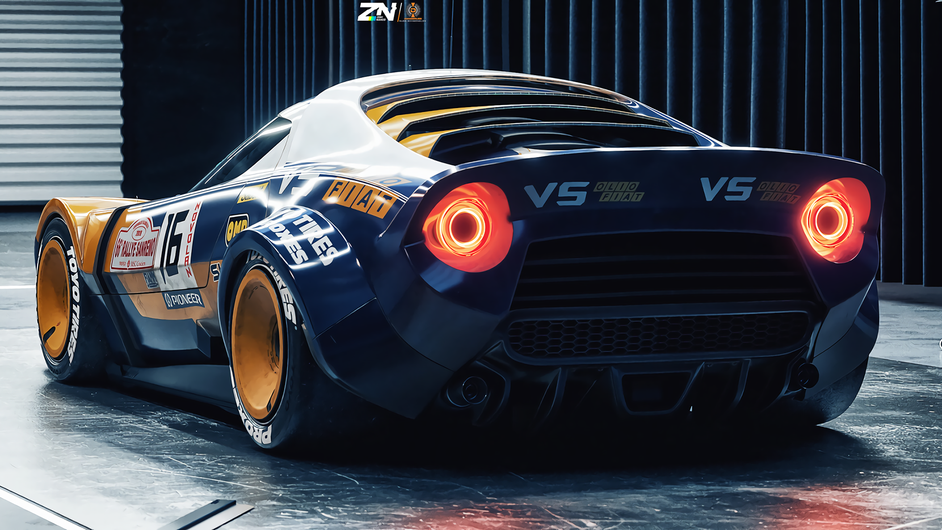 Lancia Stratos rally car with racing decals HD Wallpaper