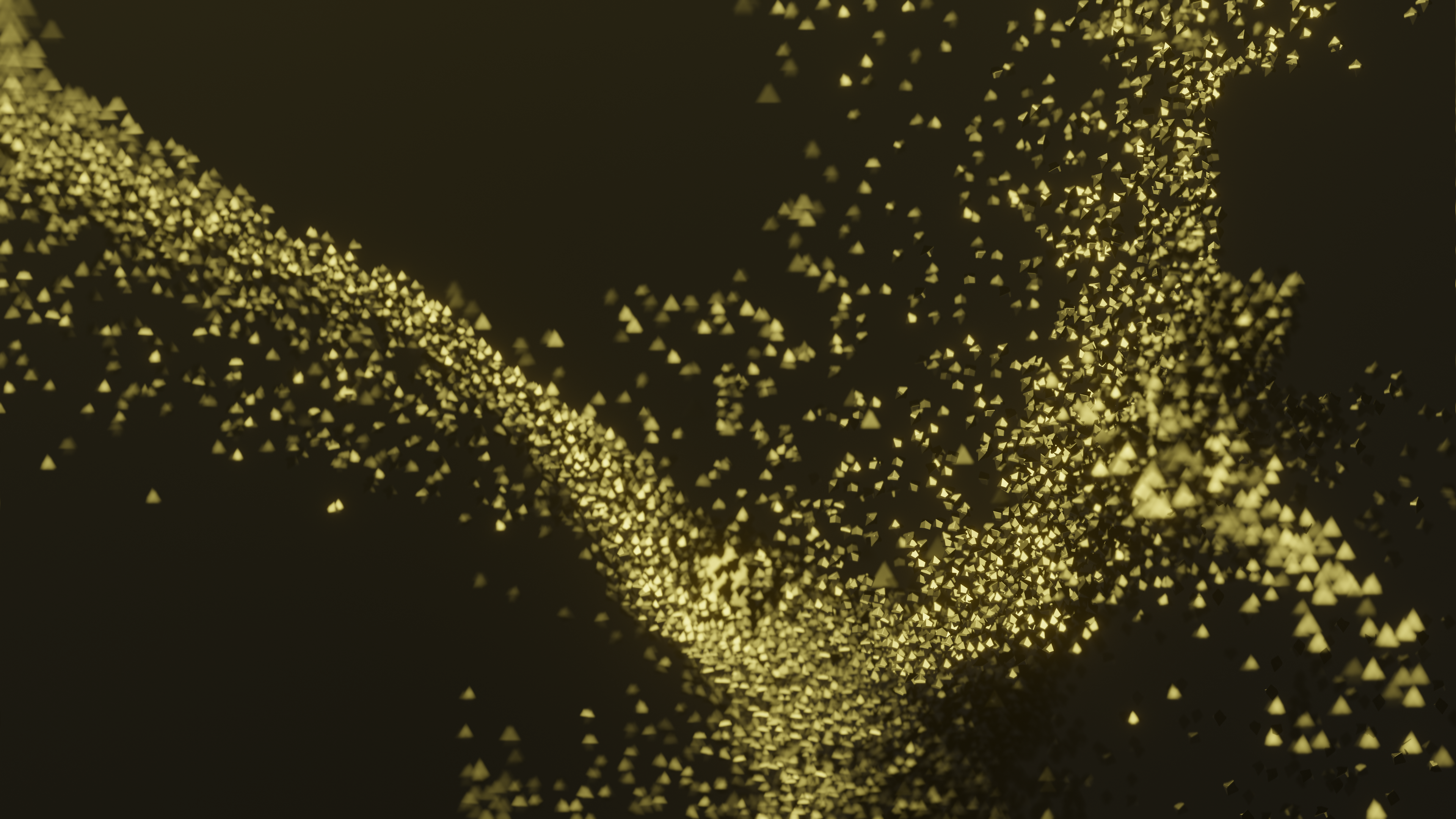 4K floating particles 3D abstract digital art HD Wallpaper