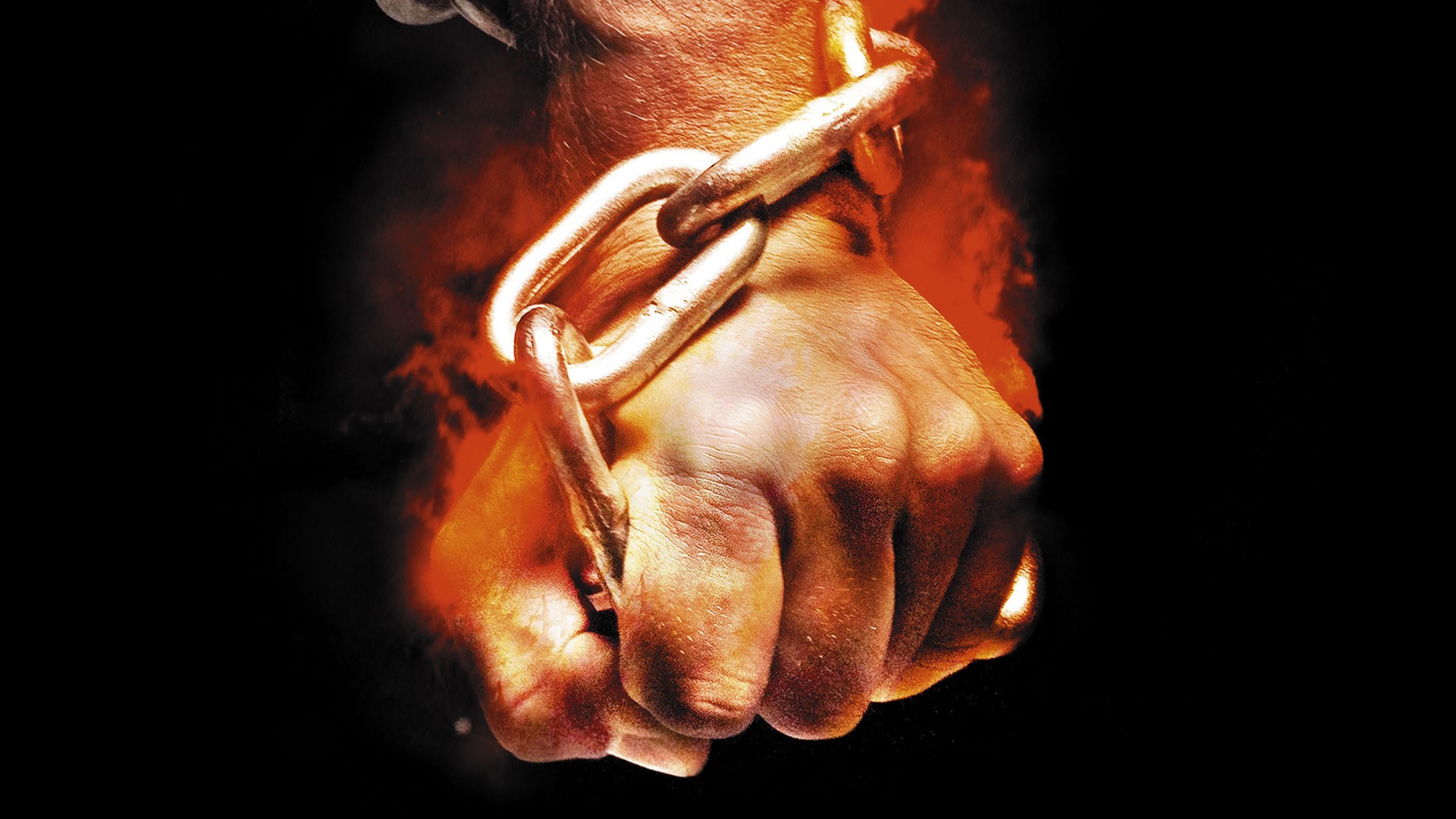 Fist with chains and fire HD Wallpaper