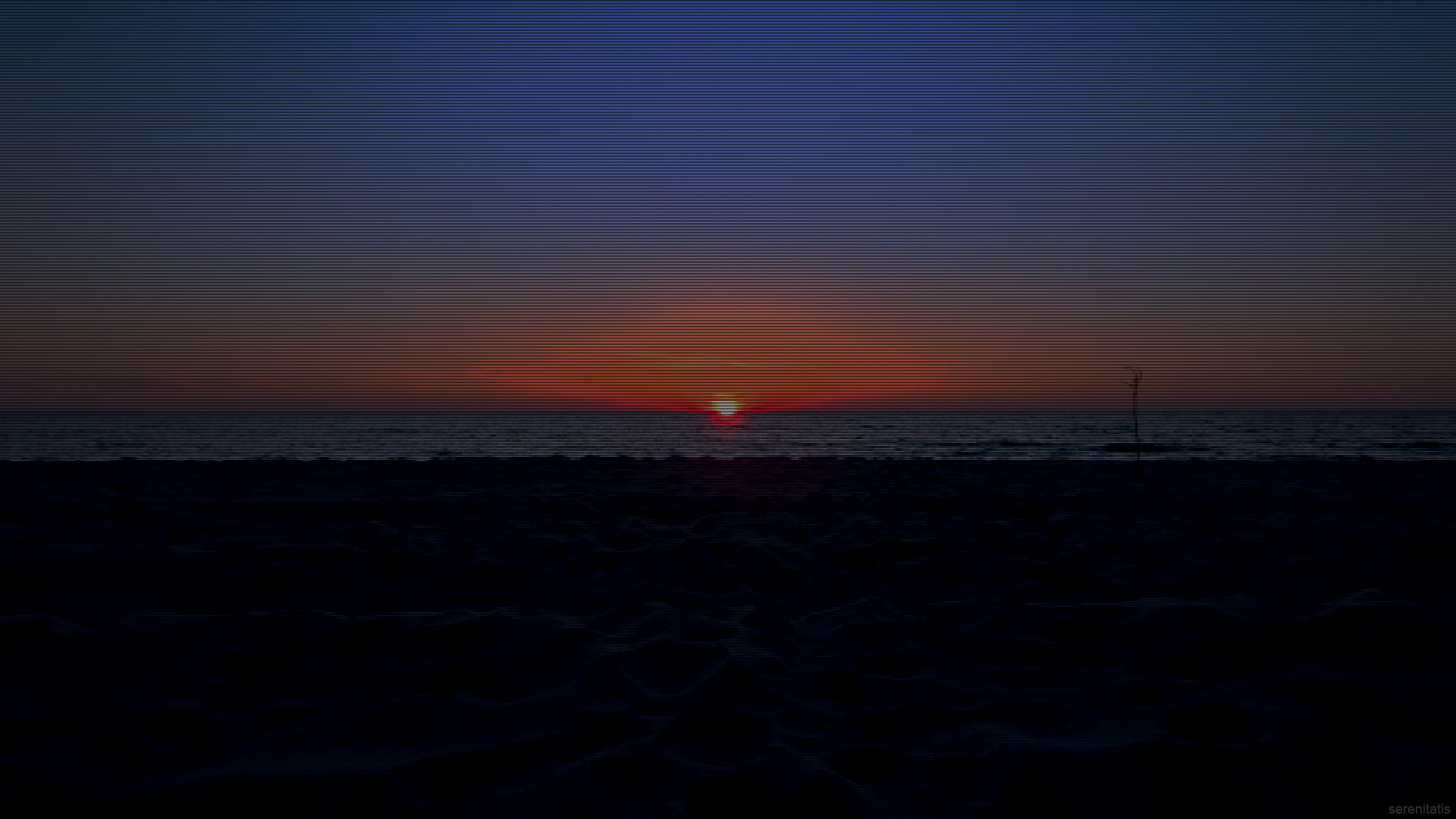 Sunset over the Baltic Sea from a beach HD Wallpaper