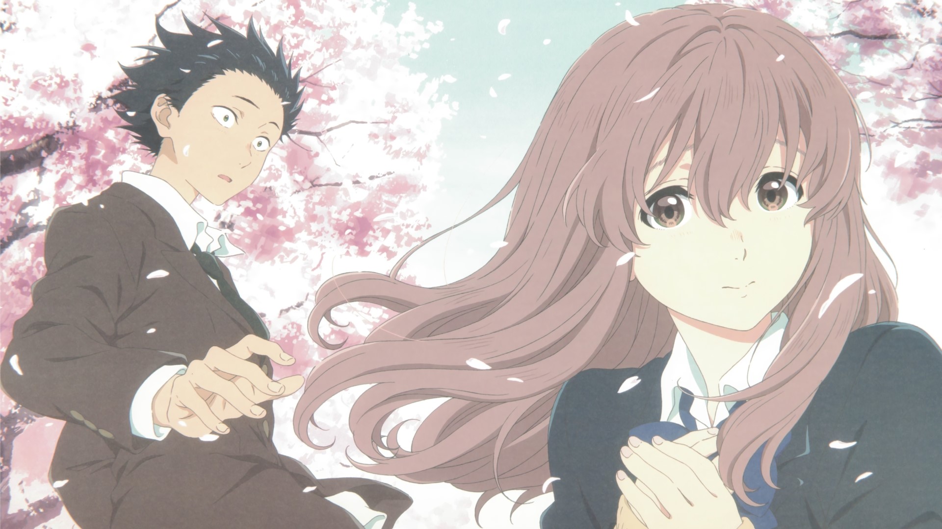 Shoya Ishida and Shoko Nishimiya from Koe no Katachi HD Wallpaper