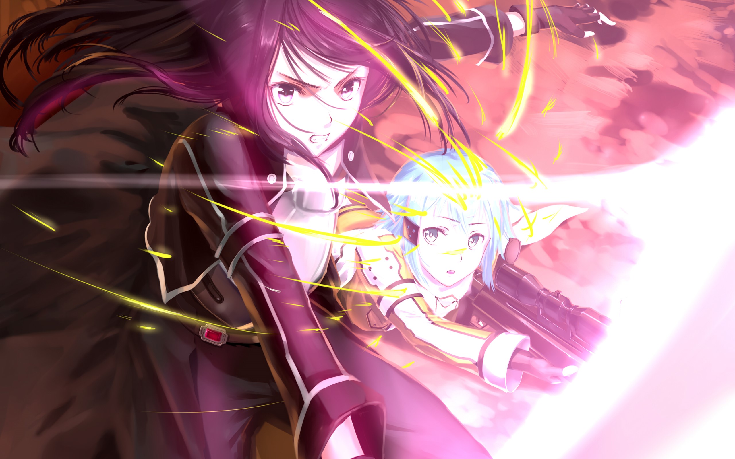 Asuna and Sinon from Sword Art Online HD Wallpaper