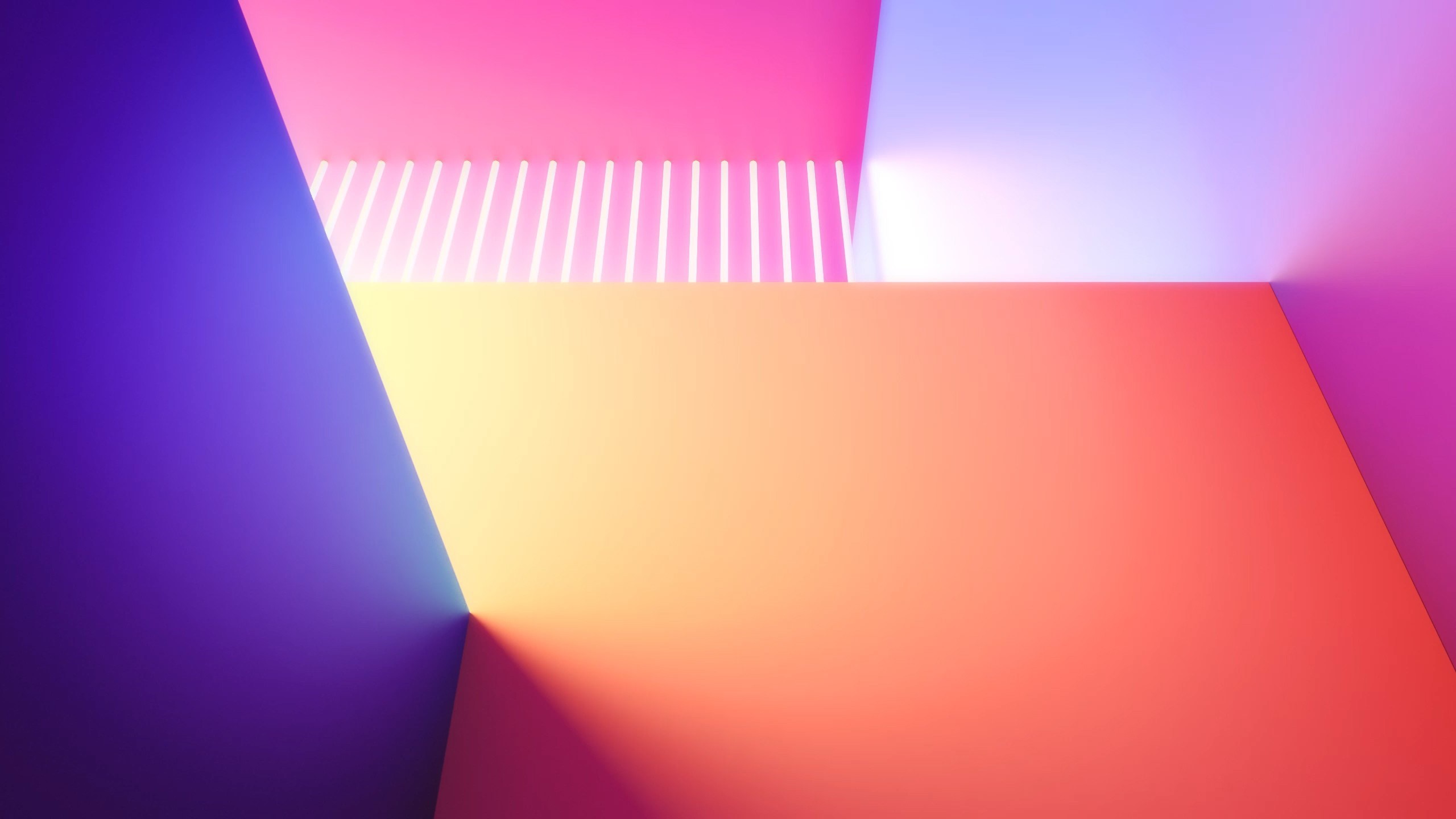 Abstract geometric shapes with colorful lighting HD Wallpaper