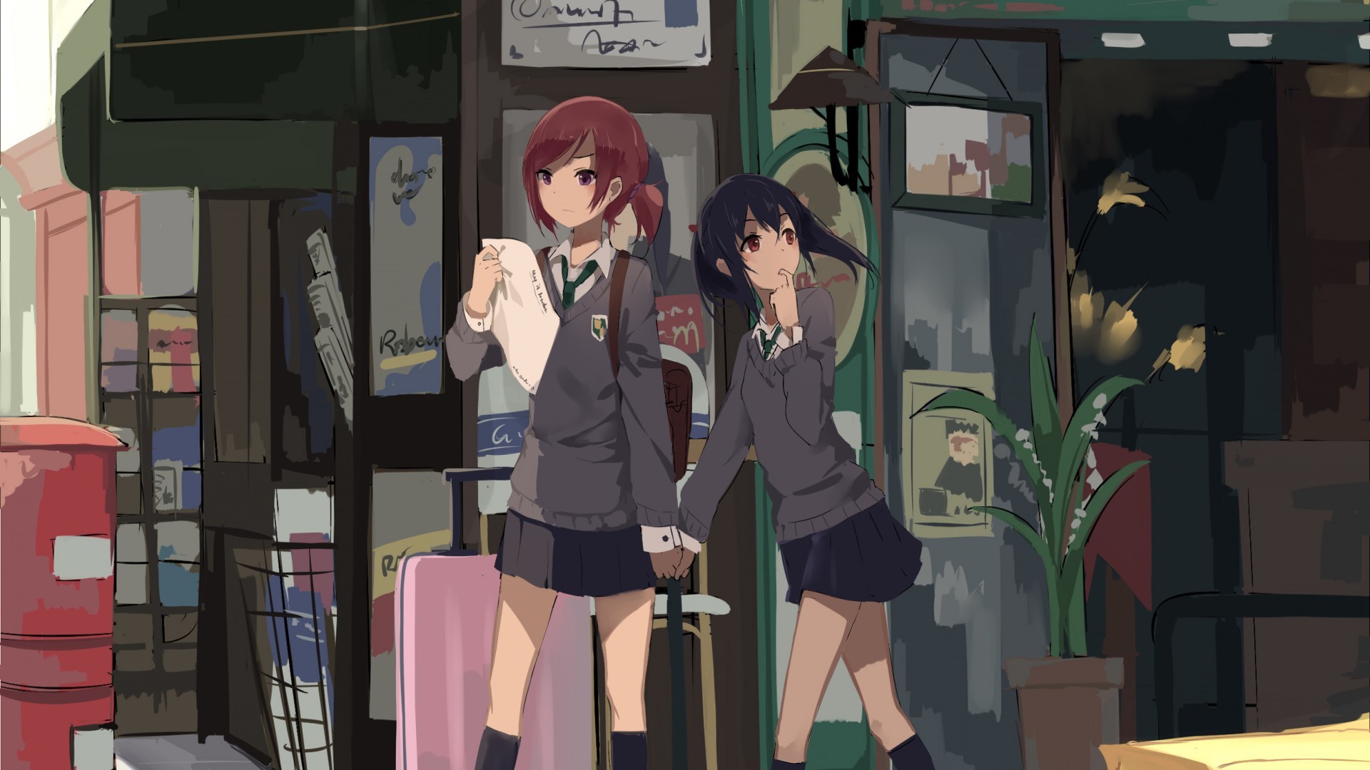 Nishikino Maki and Yazawa Nico from Love Live Series HD Wallpaper