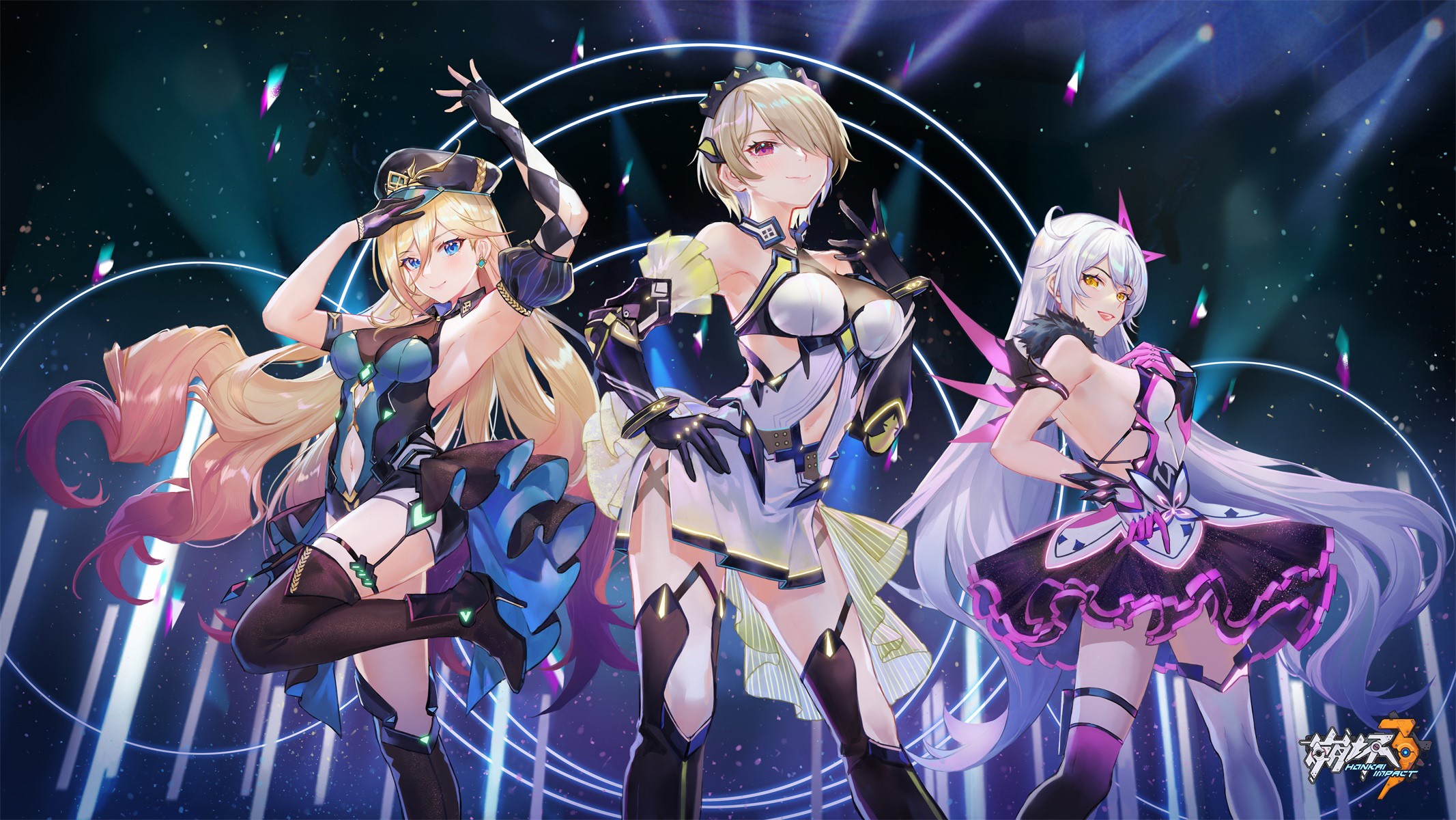 Three anime girls from Honkai Impact 3rd HD Wallpaper