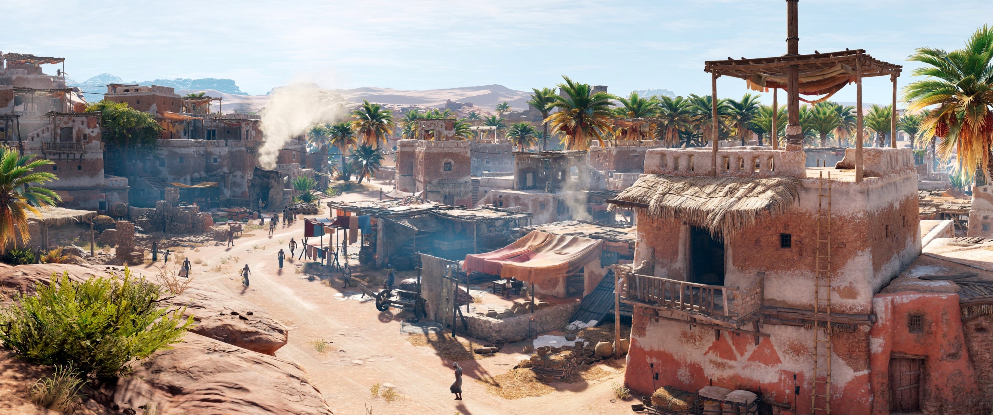 Assassin's Creed Origins desert village scene HD Wallpaper