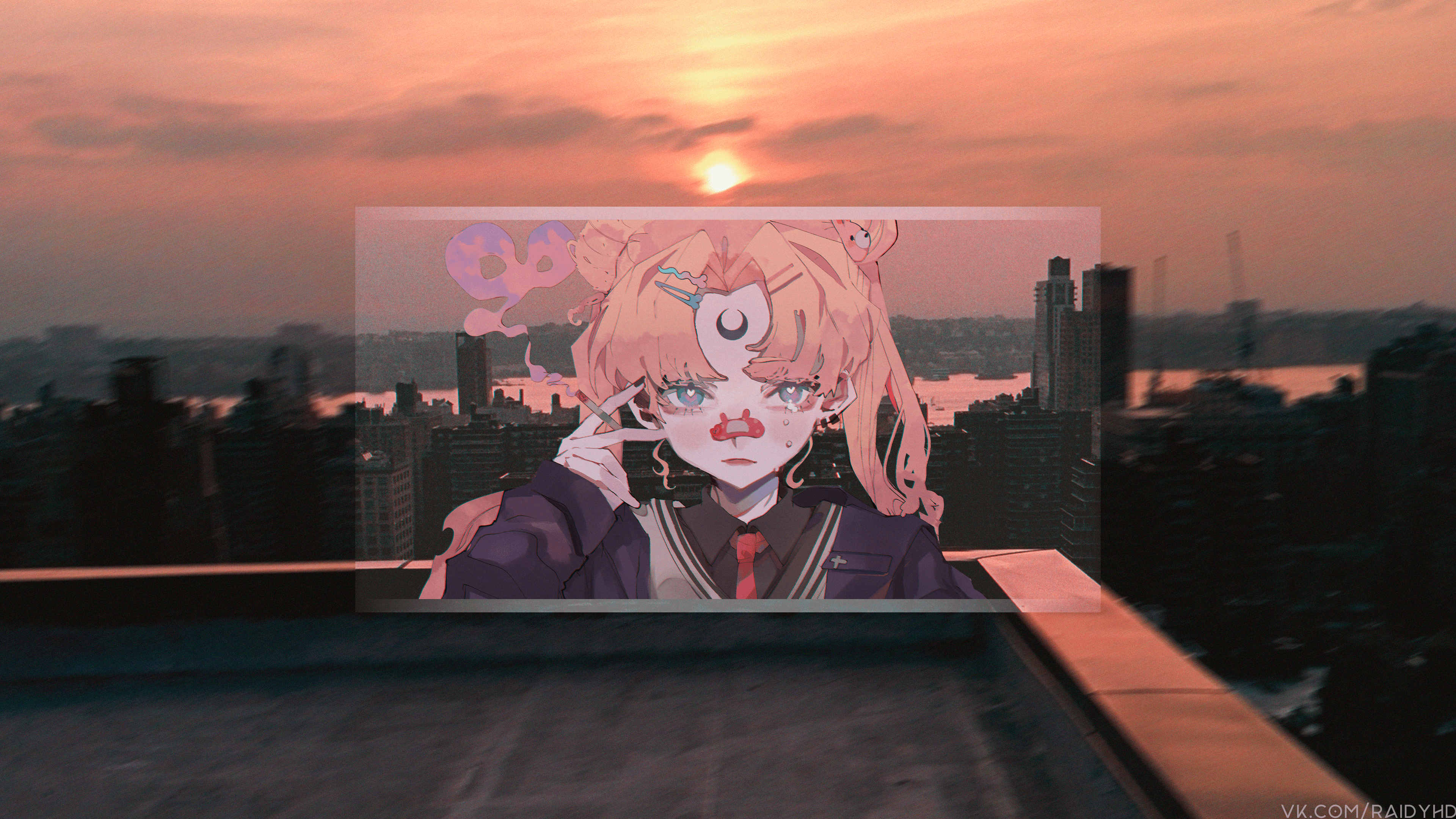 4K Anime Girl from Sailor Moon Smoking HD Wallpaper
