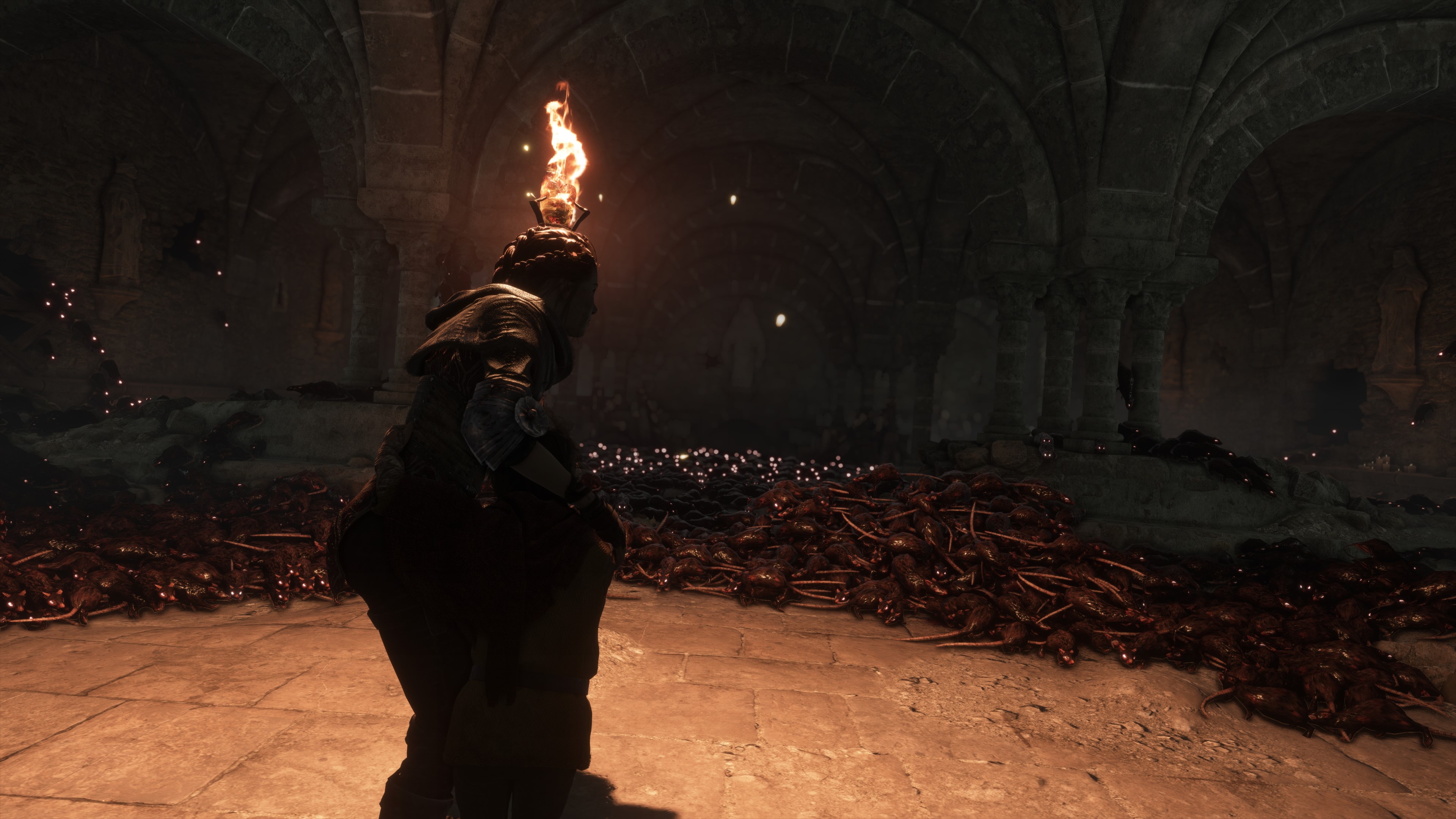 Amicia from A Plague Tale Innocence with a torch HD Wallpaper