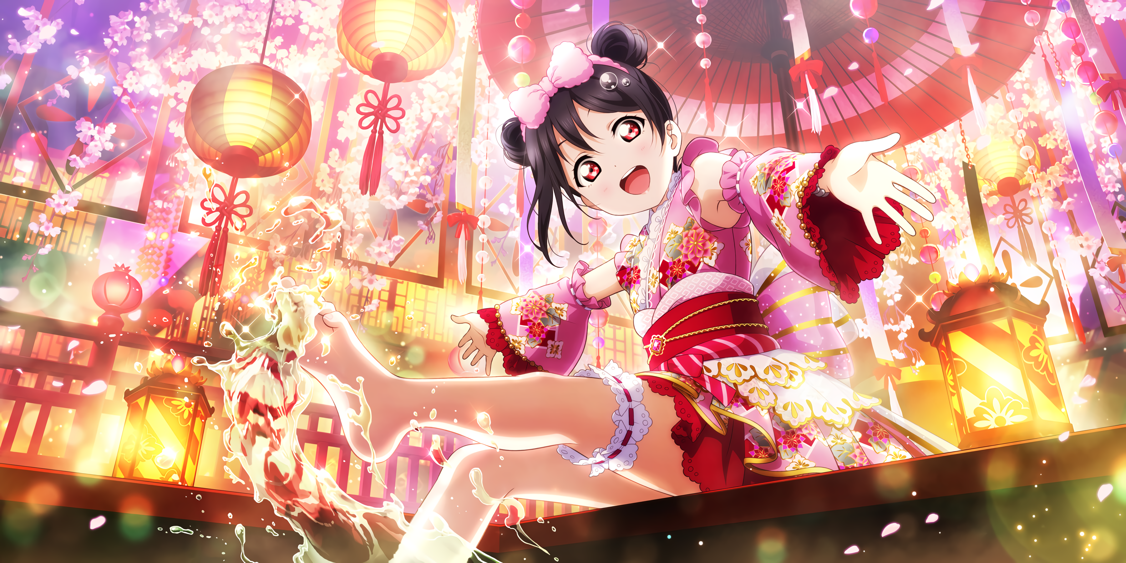 Yazawa Nico from Love Live! Series in Yukata HD Wallpaper