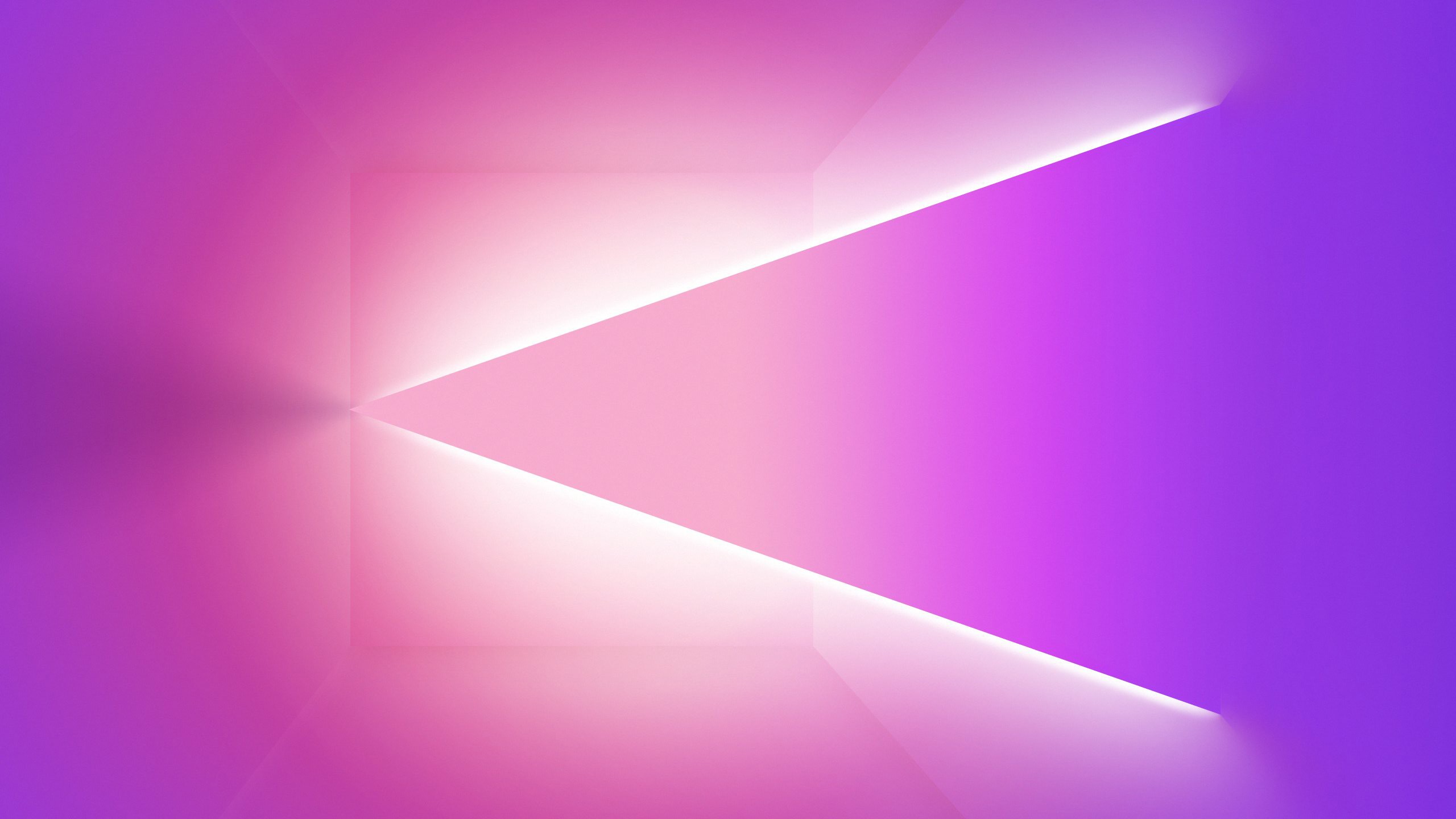 Abstract geometric shapes with glowing pink and purple light HD Wallpaper