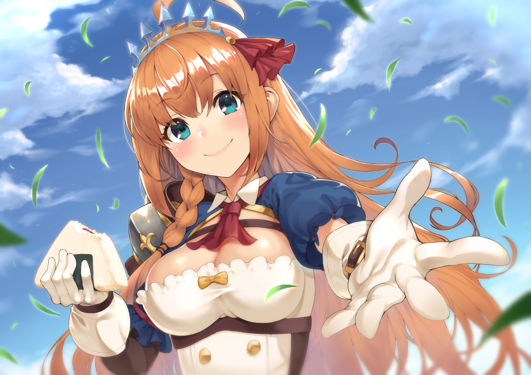 Girl from Princess Connect! Re:Dive holding onigiri HD Wallpaper