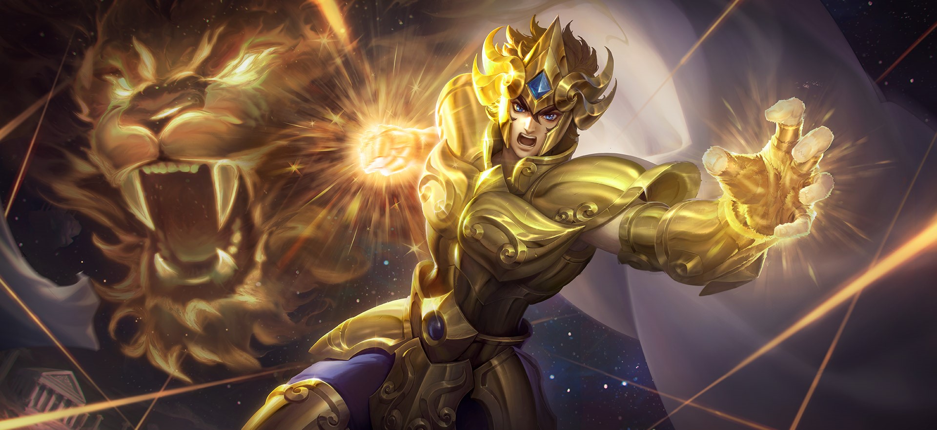 Aiolia of Leo from Saint Seiya HD Wallpaper