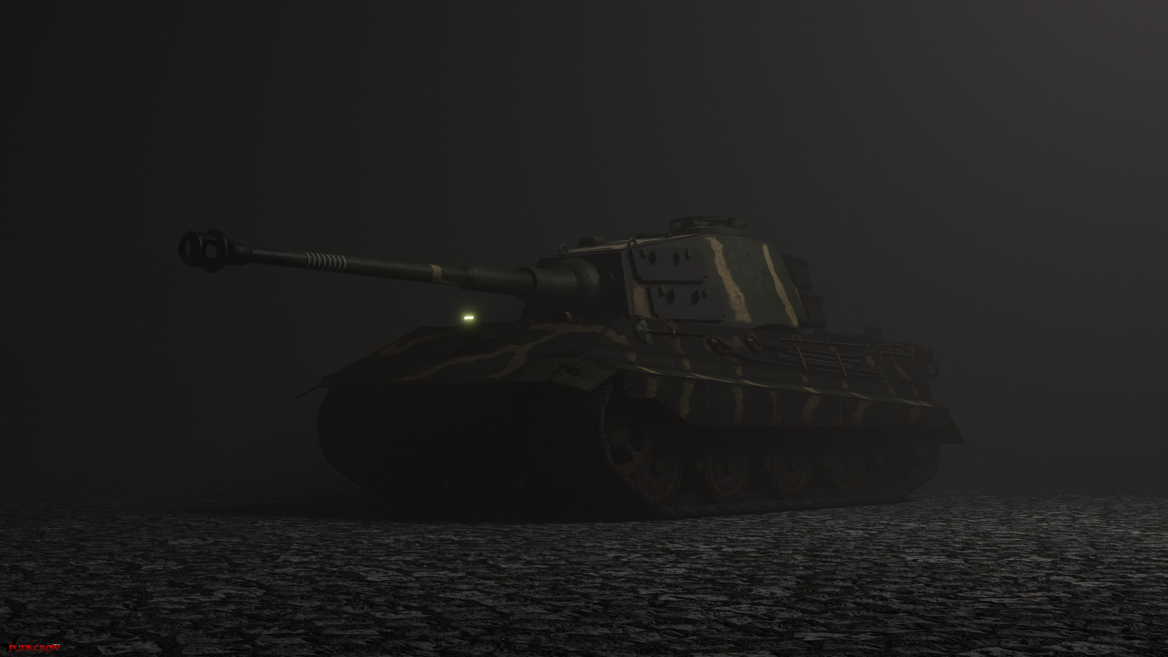 Tiger II tank in mist HD Wallpaper