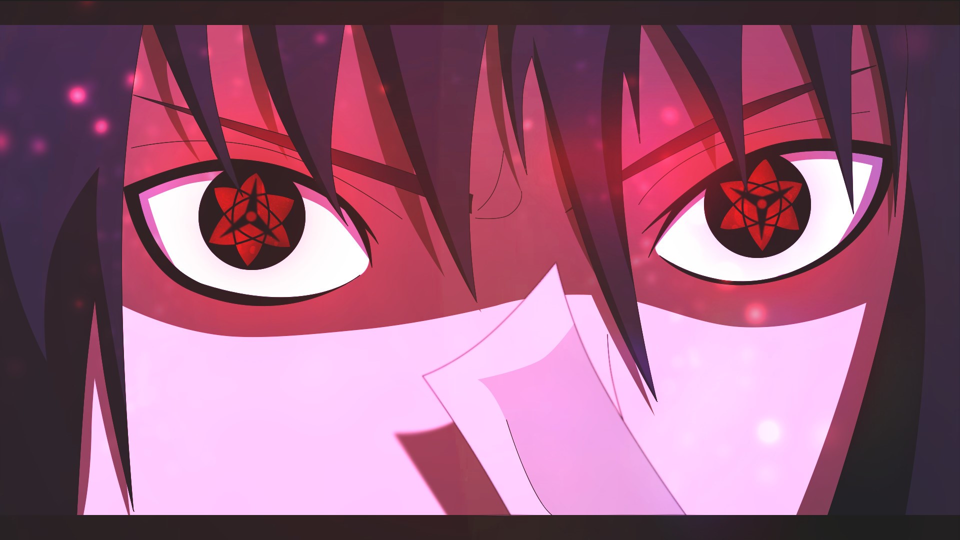 Sasuke Uchiha from Naruto with Sharingan eyes HD Wallpaper