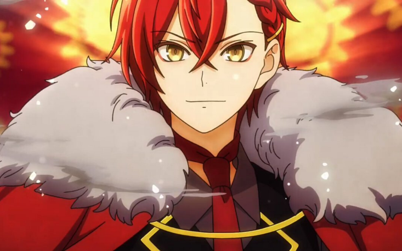 Anime character with red hair and yellow eyes HD Wallpaper