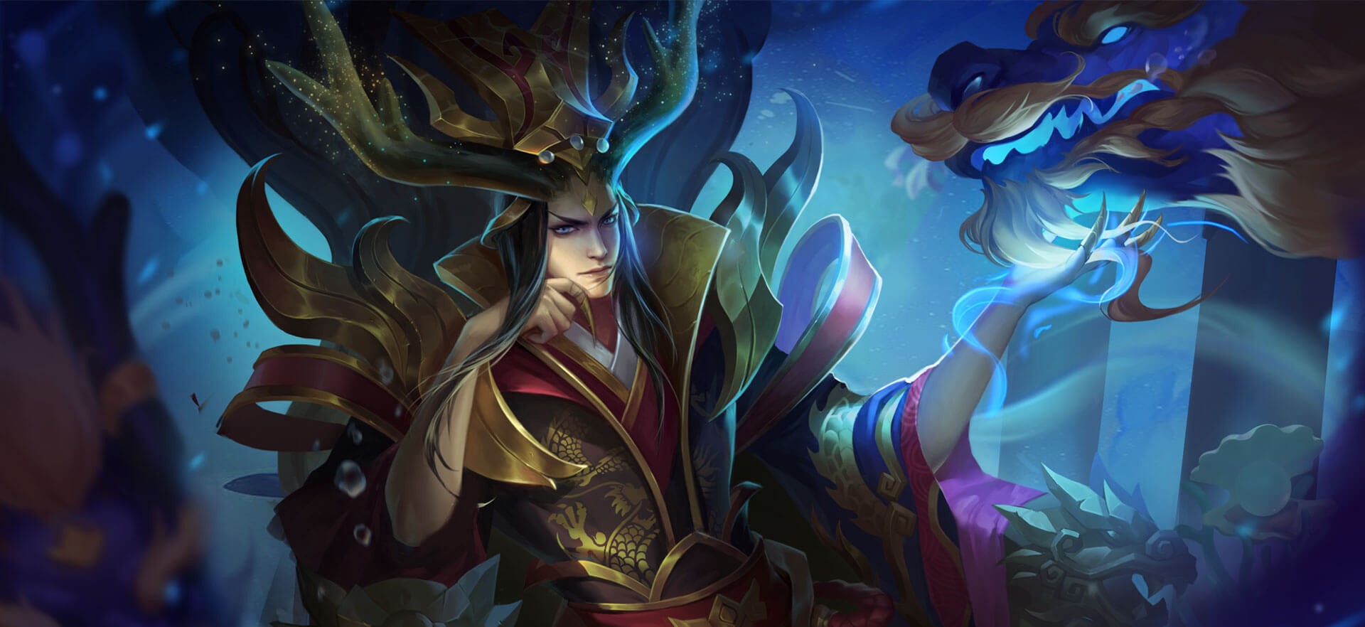 Fantasy Man with Dragon HD Wallpaper