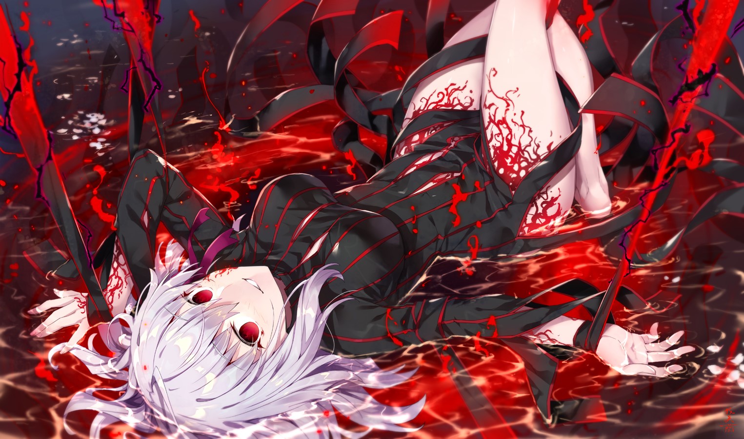Matou Sakura from Fate/Stay Night in black dress HD Wallpaper
