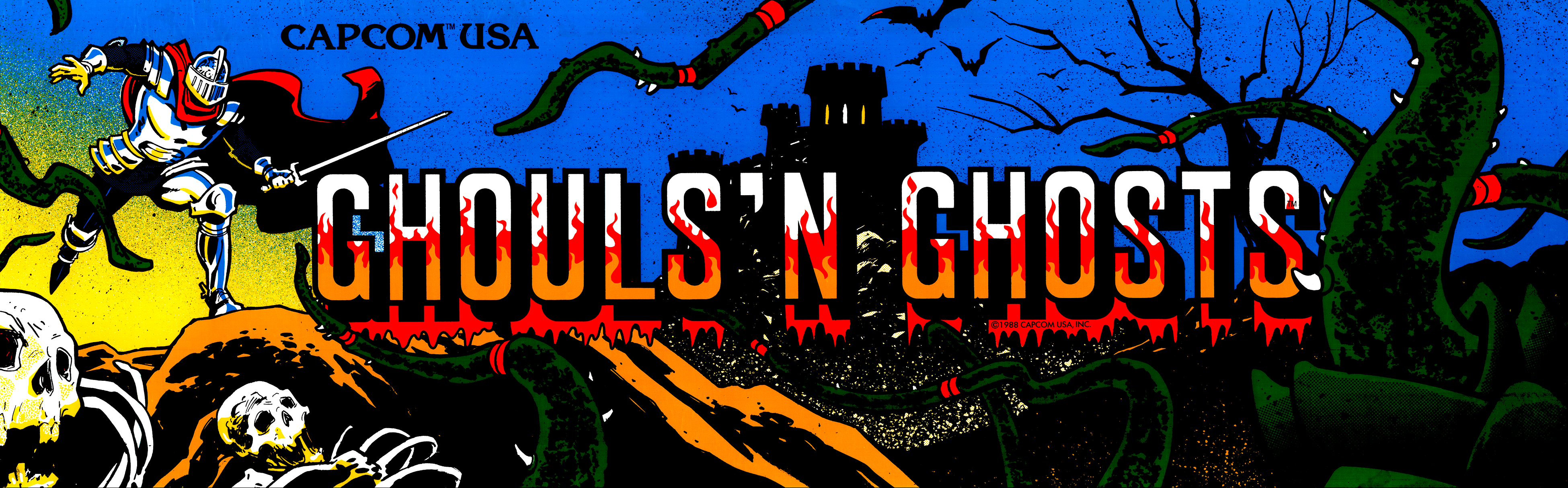 4K Ghouls n Ghosts Arcade Marquee by Capcom USA HD Wallpaper
