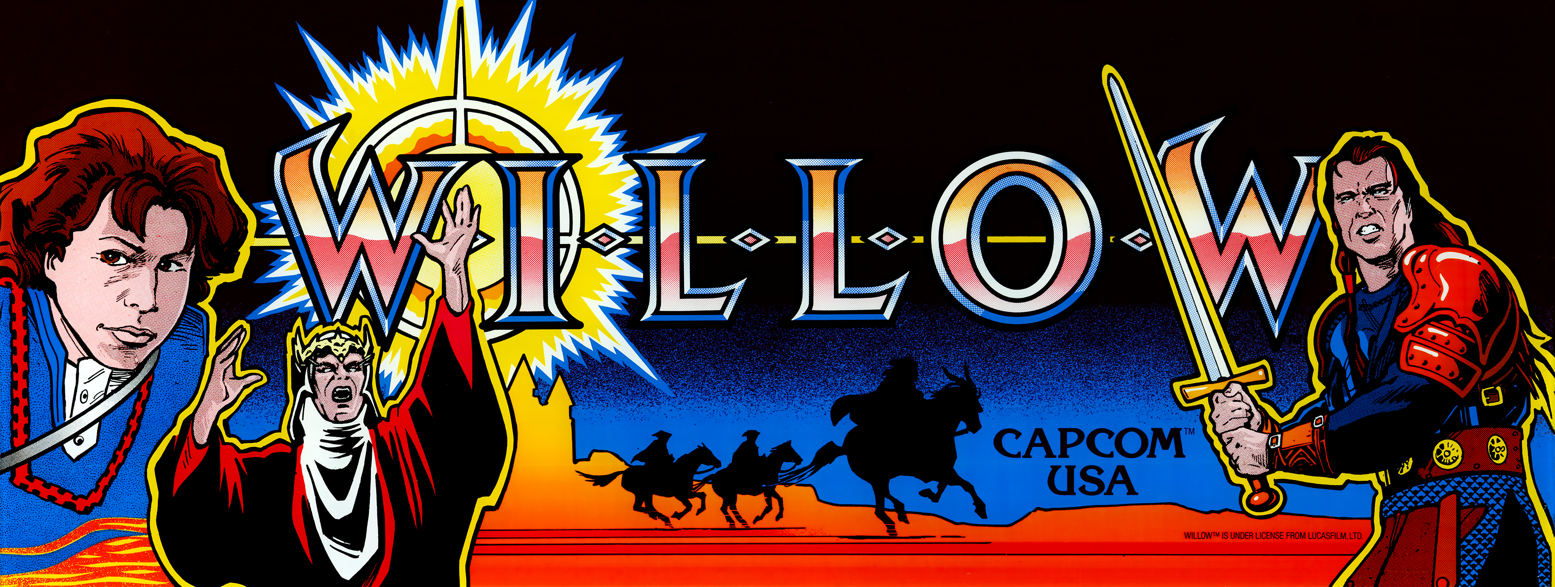 Willow arcade marquee with characters and logo HD Wallpaper