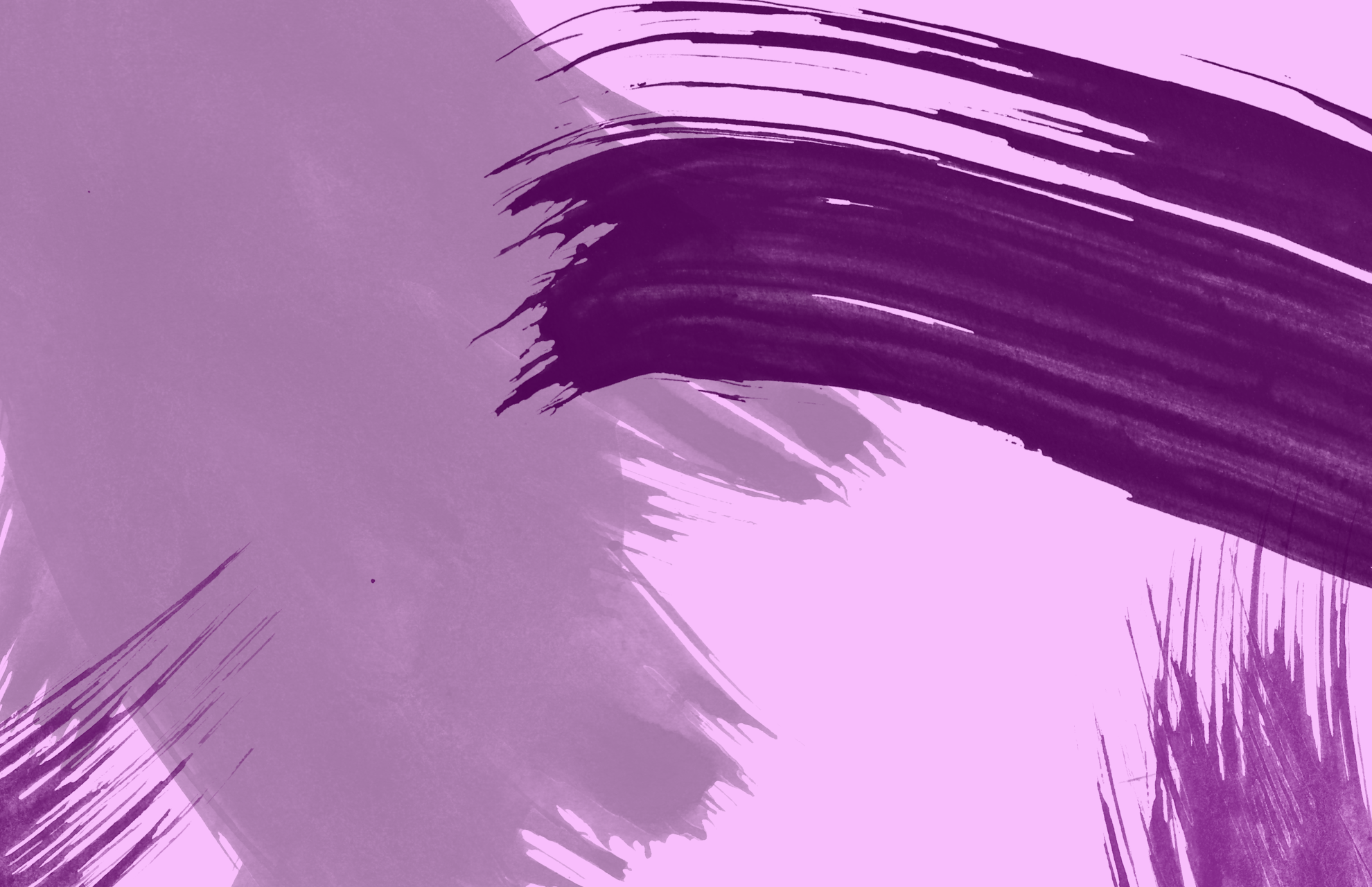 Purple watercolor brush strokes on a pink background HD Wallpaper
