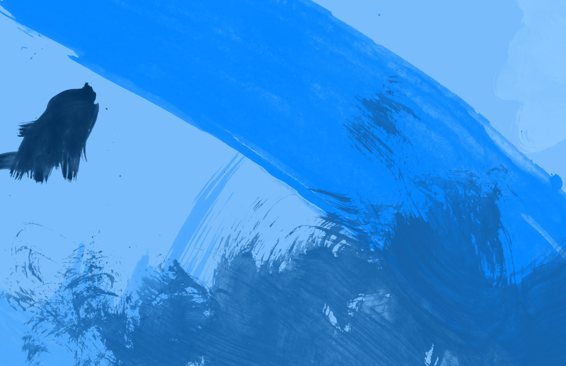 Abstract blue watercolor brush strokes HD Wallpaper