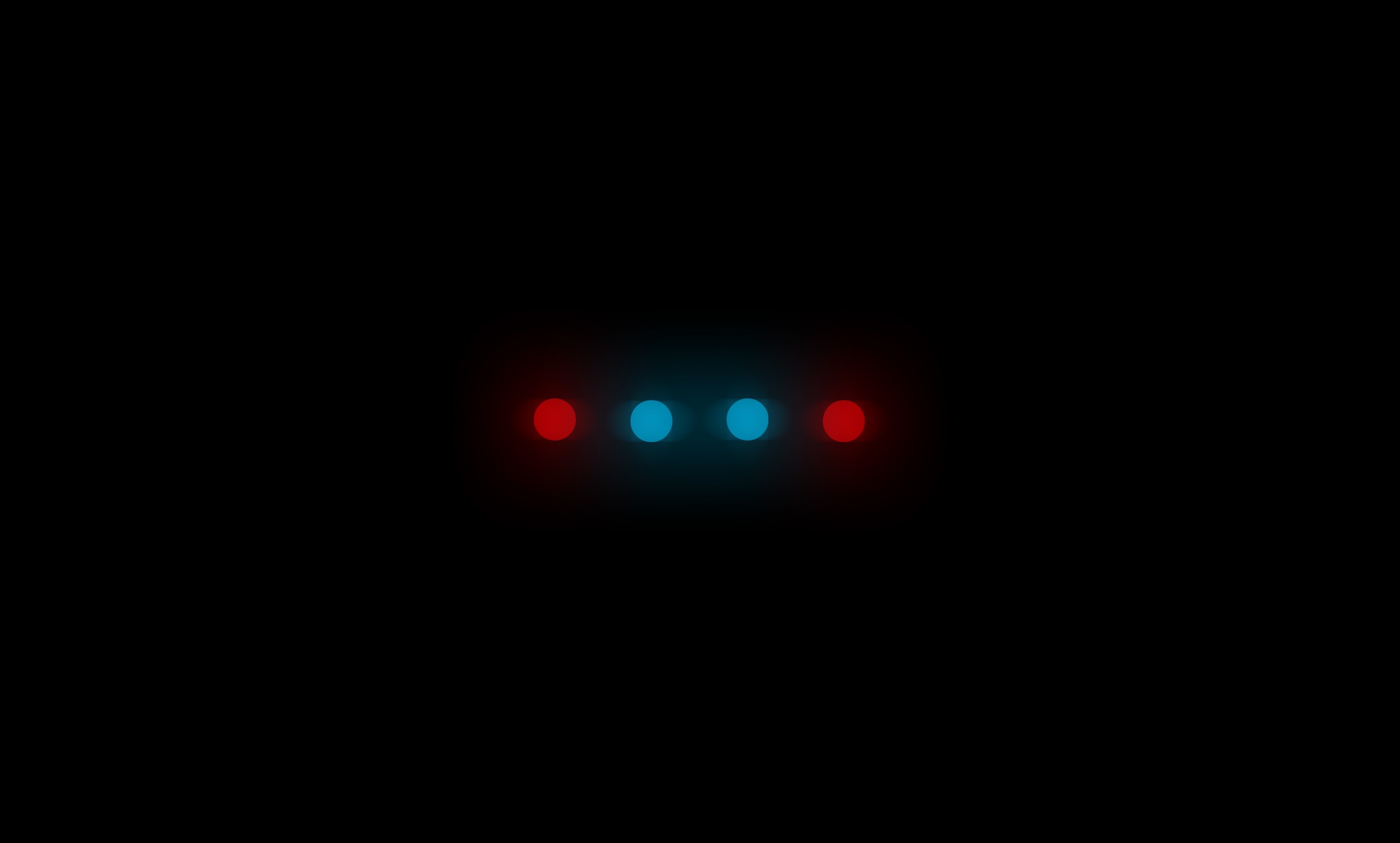 Four glowing dots, two red and two blue HD Wallpaper