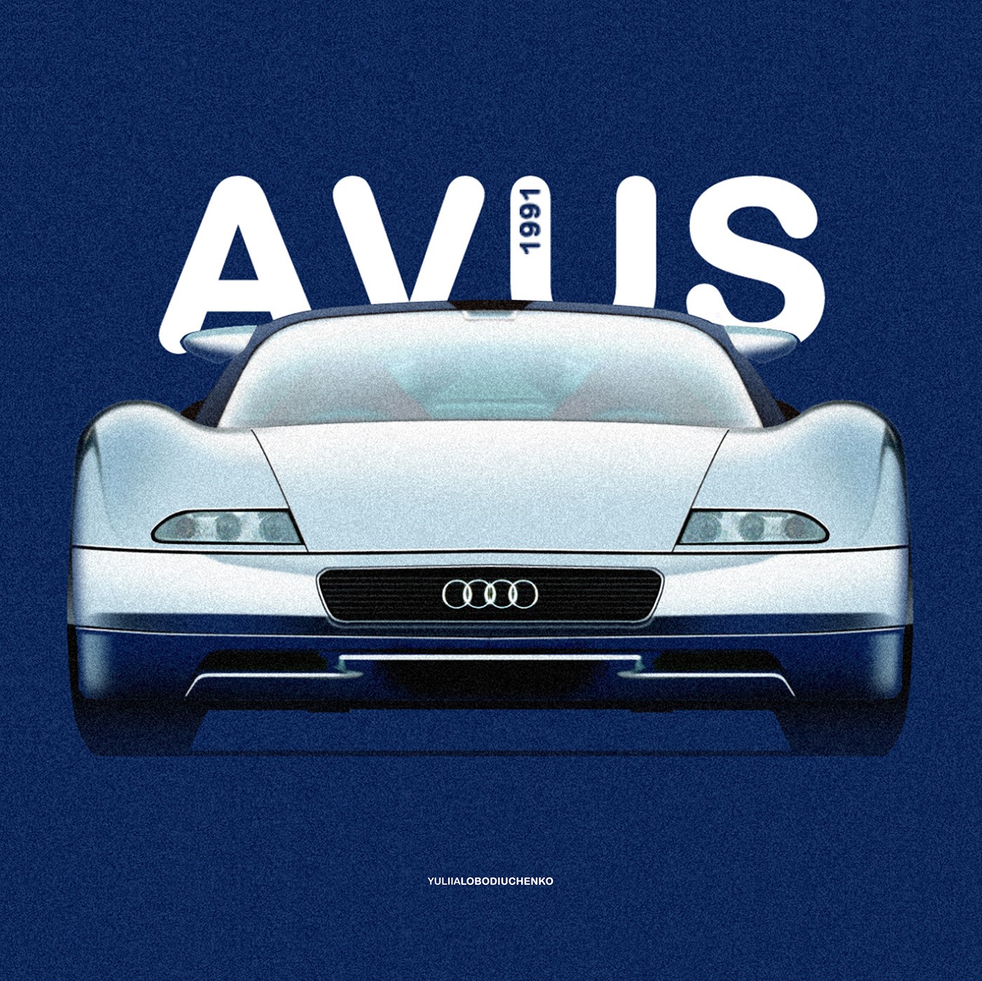 Audi Avus Quattro concept car illustration HD Wallpaper