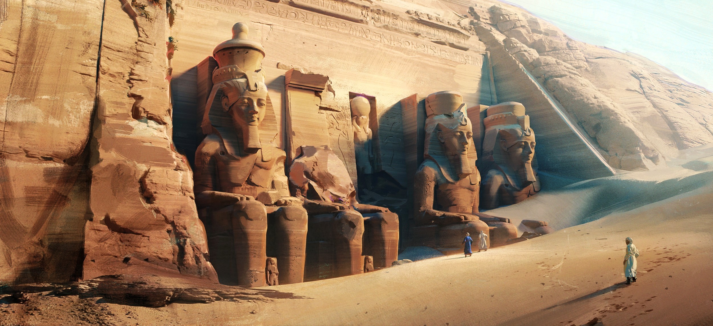 Abu Simbel Temple Statues in Egypt HD Wallpaper