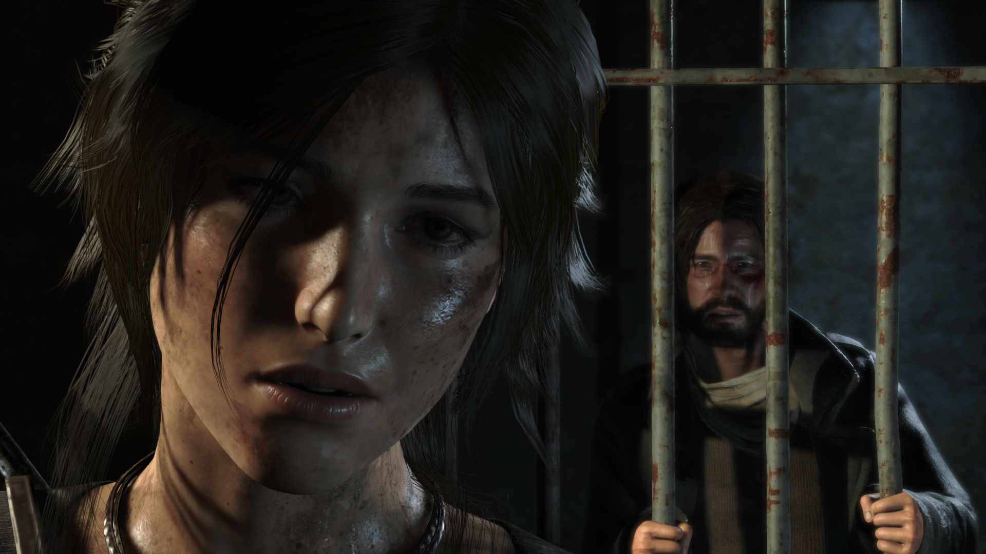 Lara Croft from Rise of the Tomb Raider in a prison cell HD Wallpaper