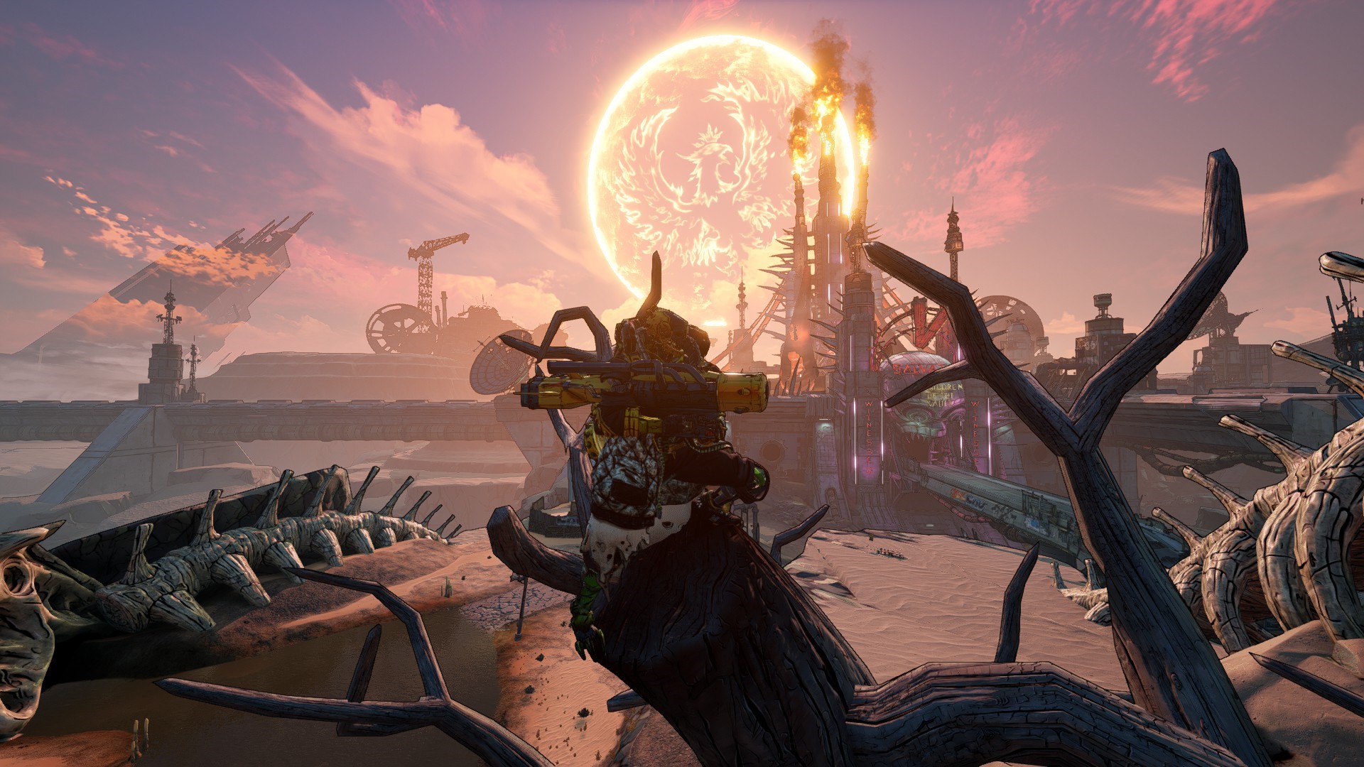 Borderlands 3 screenshot of a desolate alien landscape HD Wallpaper