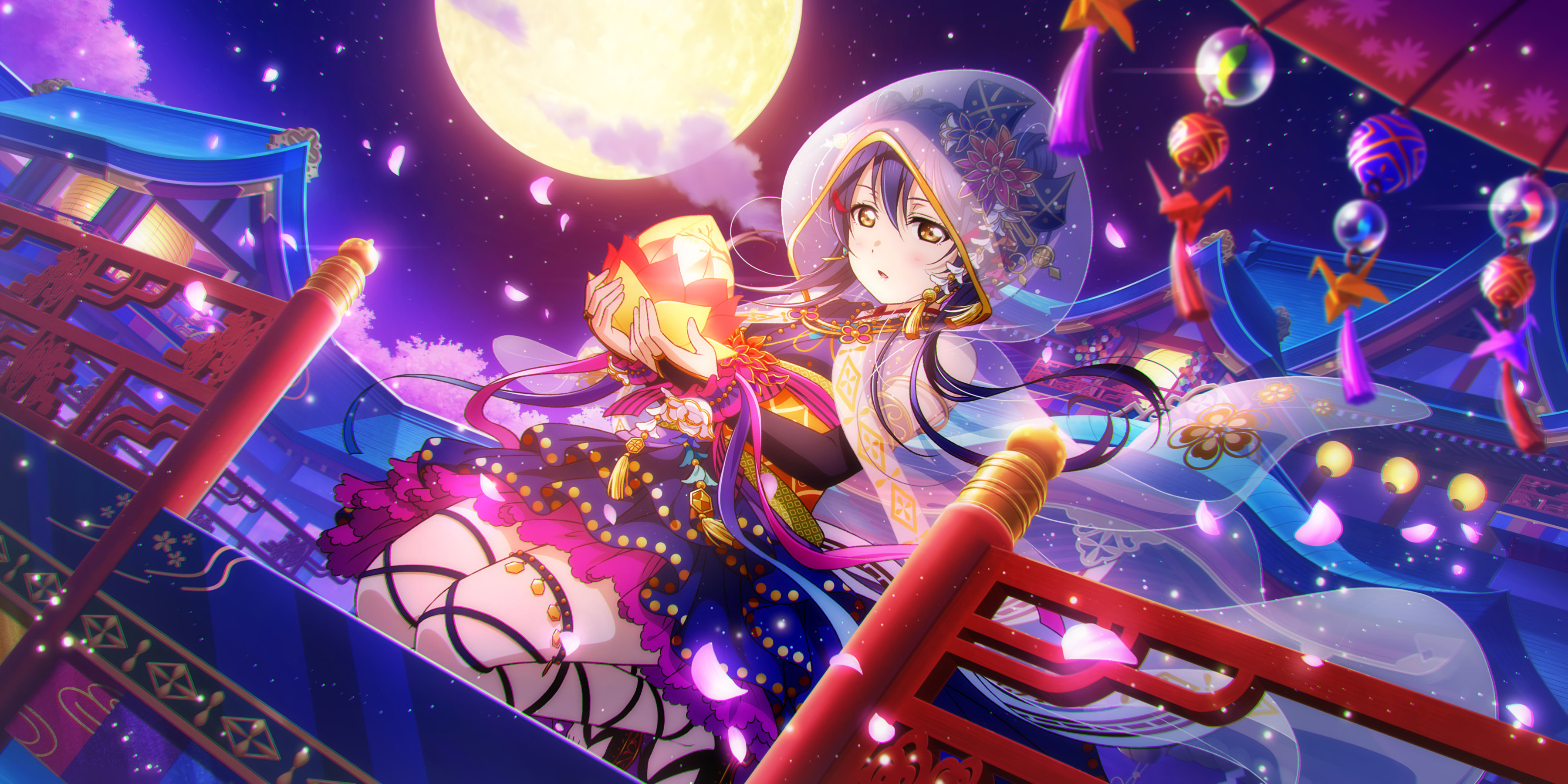 Sonoda Umi from Love Live! Series holding a lantern HD Wallpaper