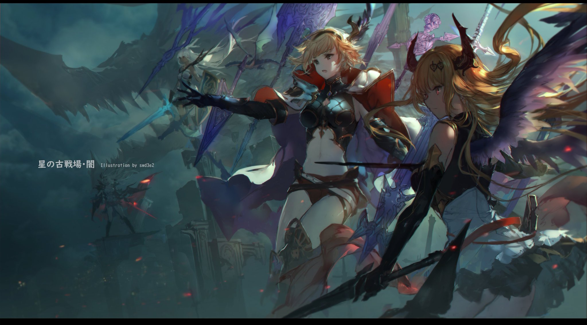 Granblue Fantasy: Zooey and Djeeta illustration by swd3e2 HD Wallpaper