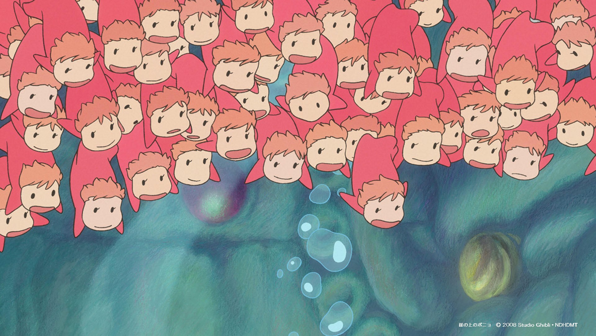 Ponyo from Studio Ghibli underwater HD Wallpaper