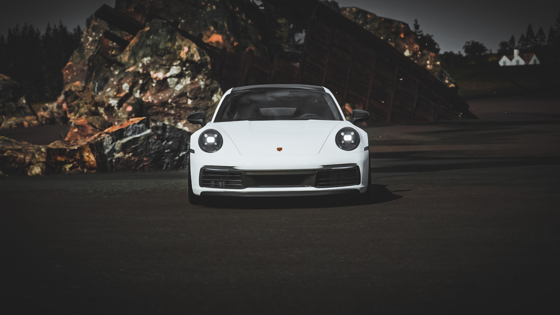White Porsche 992 911 in Forza Horizon 4 HD Wallpaper