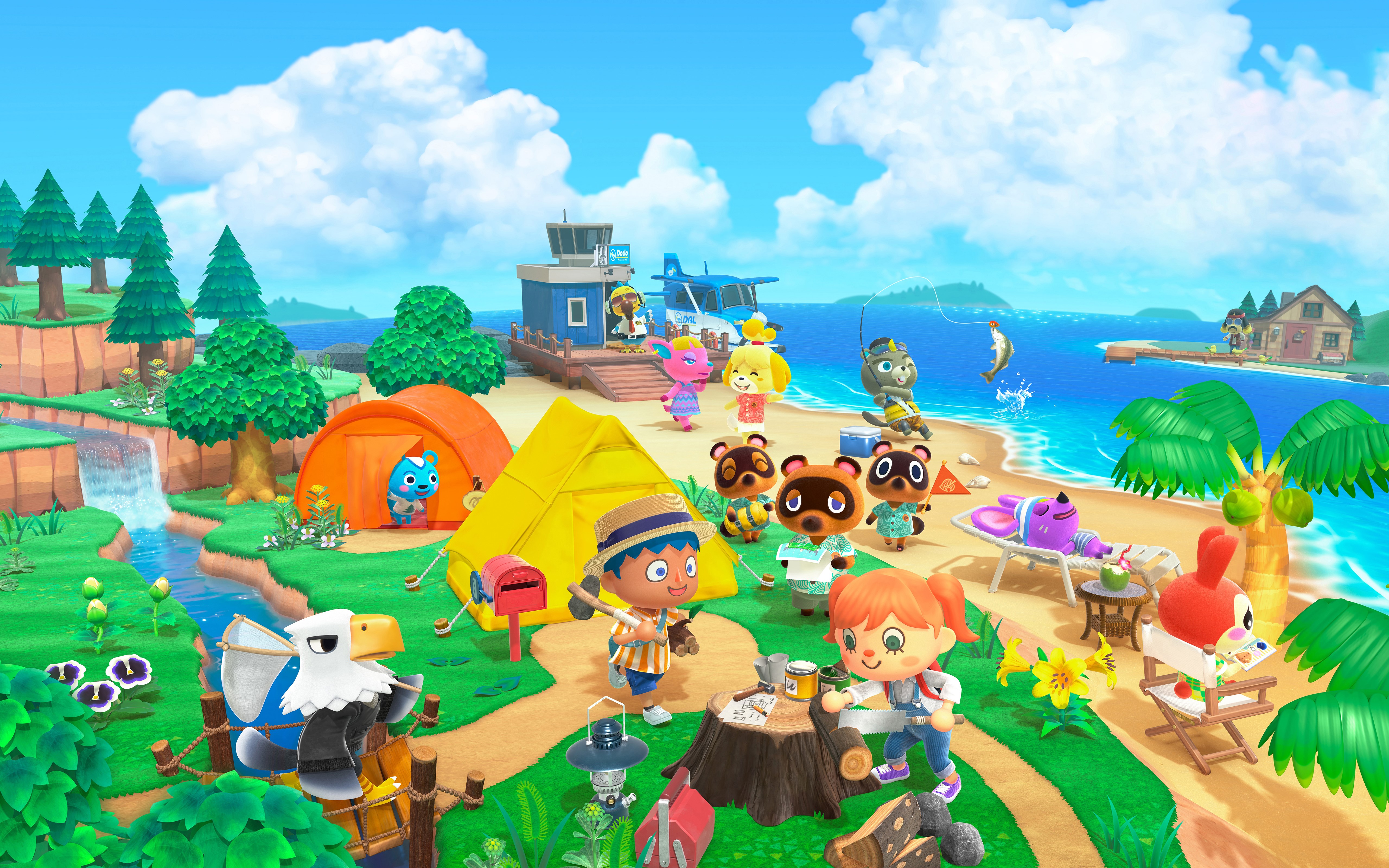 4K Animal Crossing New Horizons Video Game Art HD Wallpaper