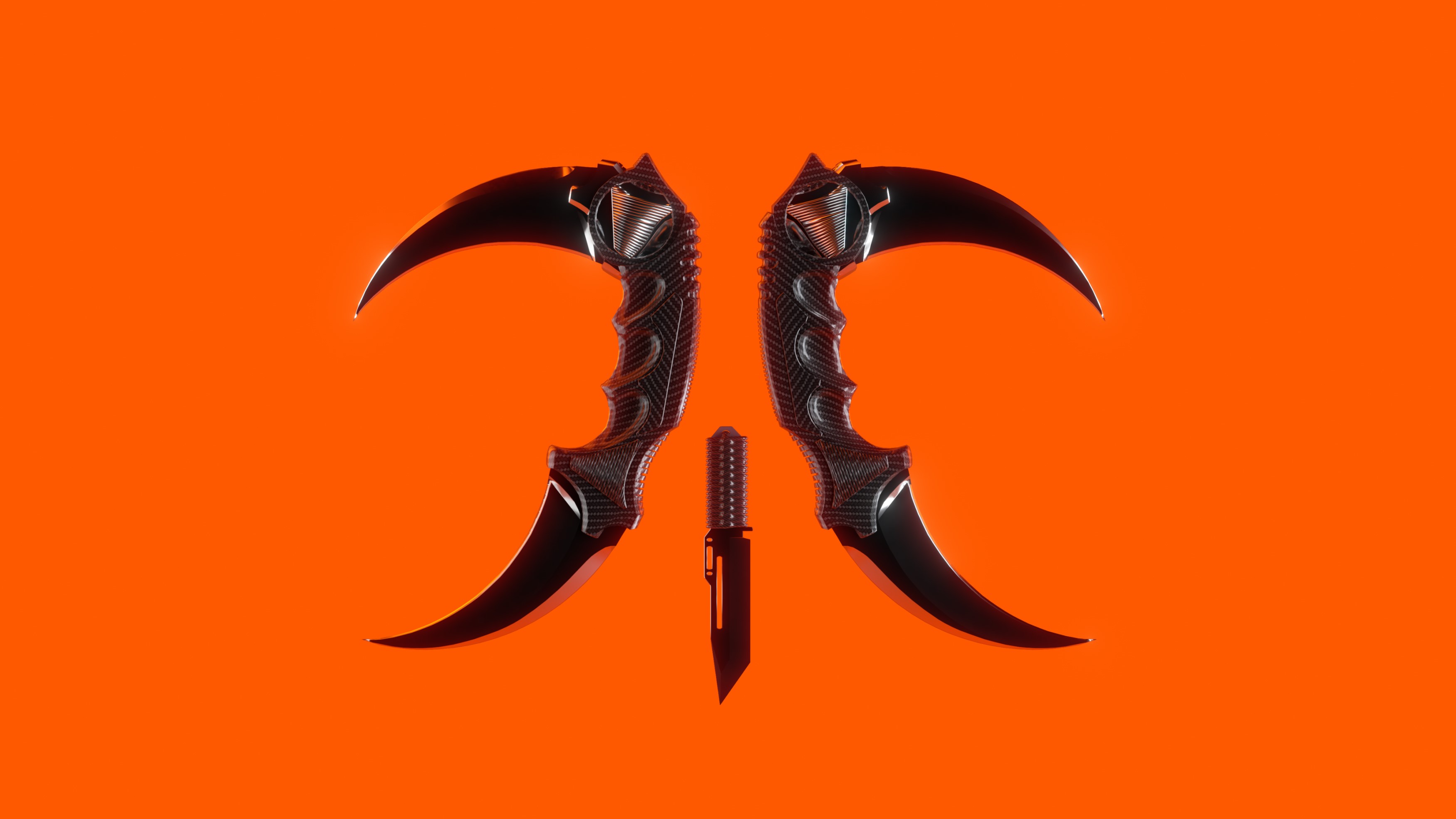Fnatic CS:GO Karambit Knives and Knife HD Wallpaper