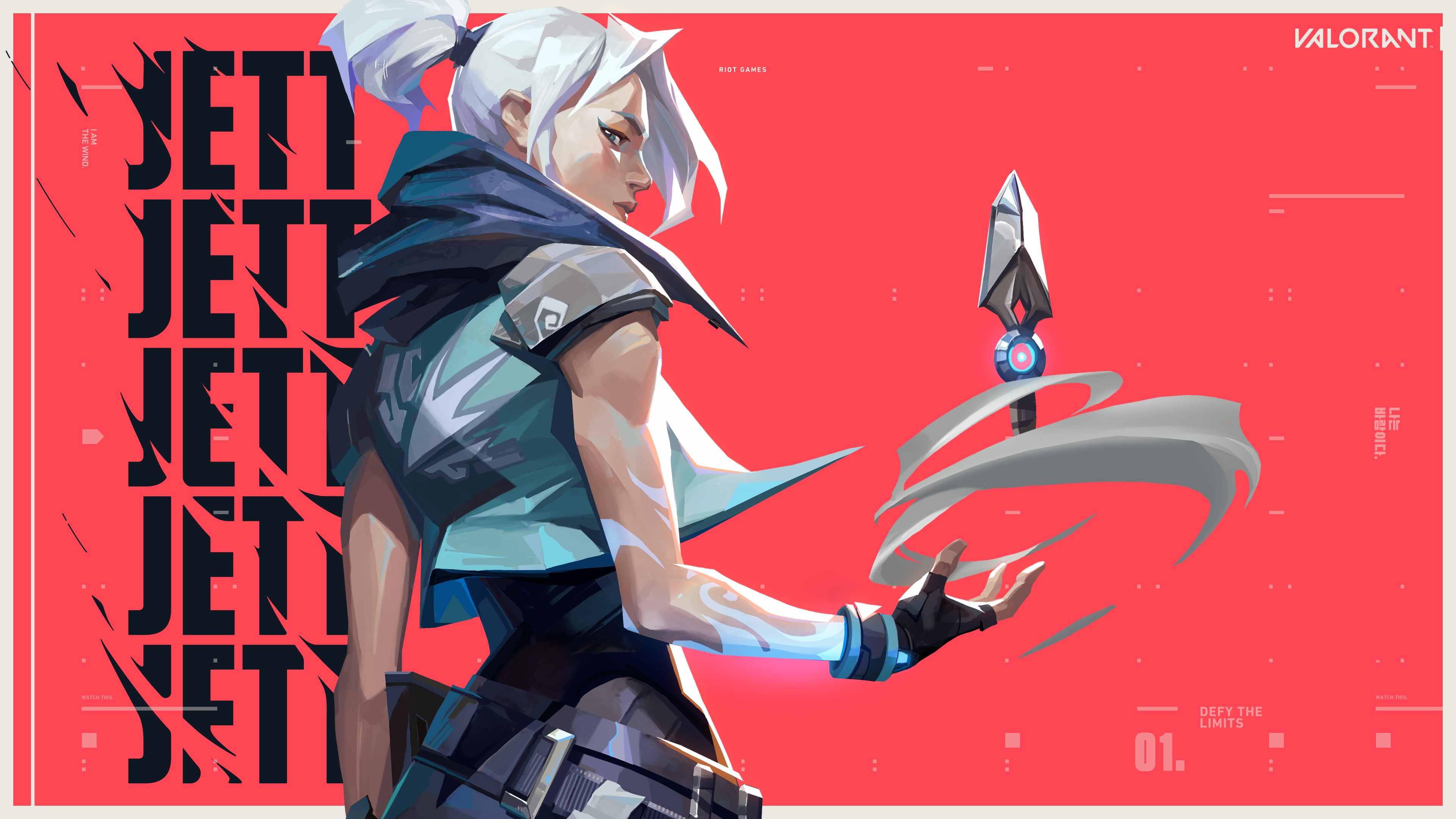 Jett from Valorant 4K HD Wallpaper